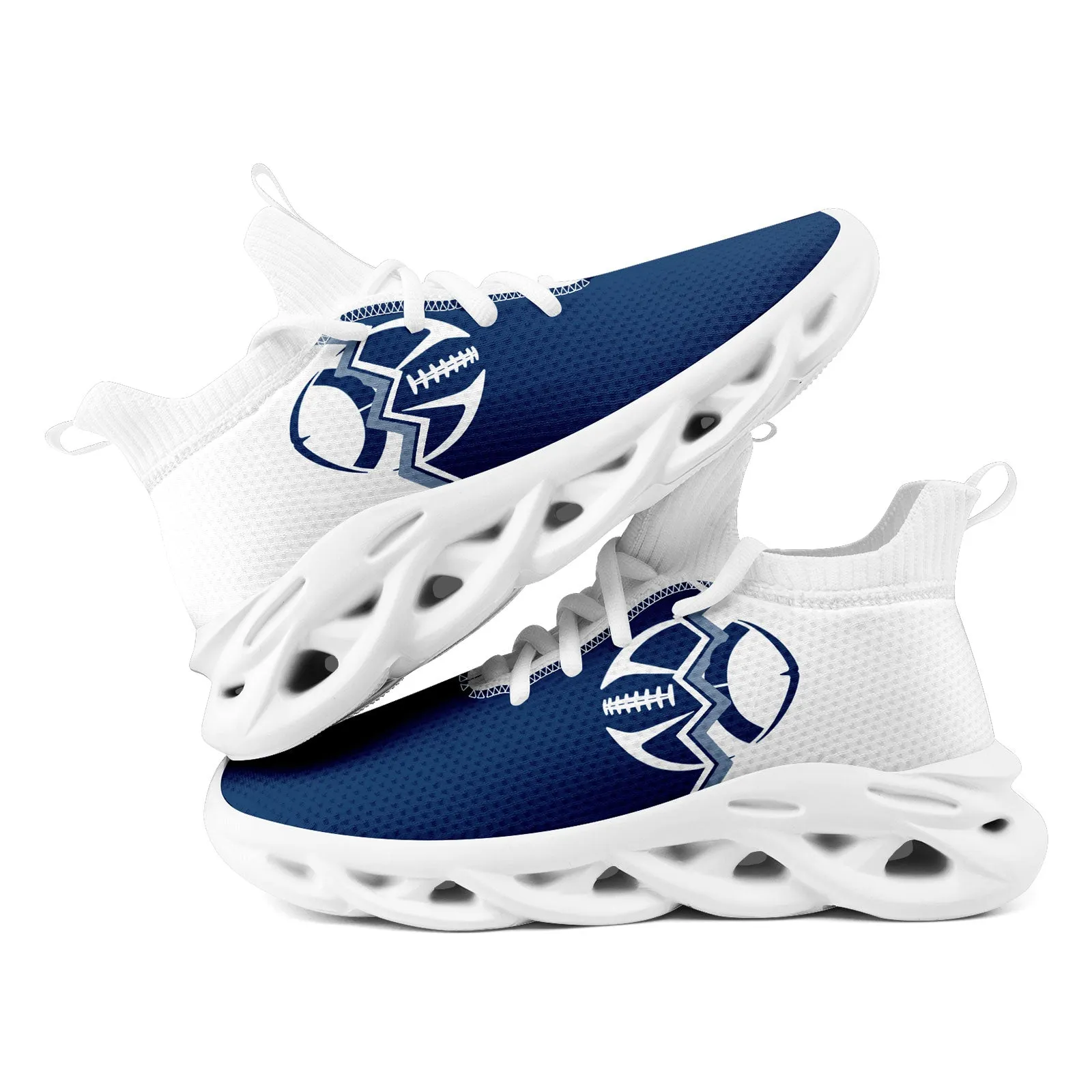 Custom Blue White Indiana MaxSoul Shoes and Hat Combo Offer Personalized Combo ZH-D028017-23