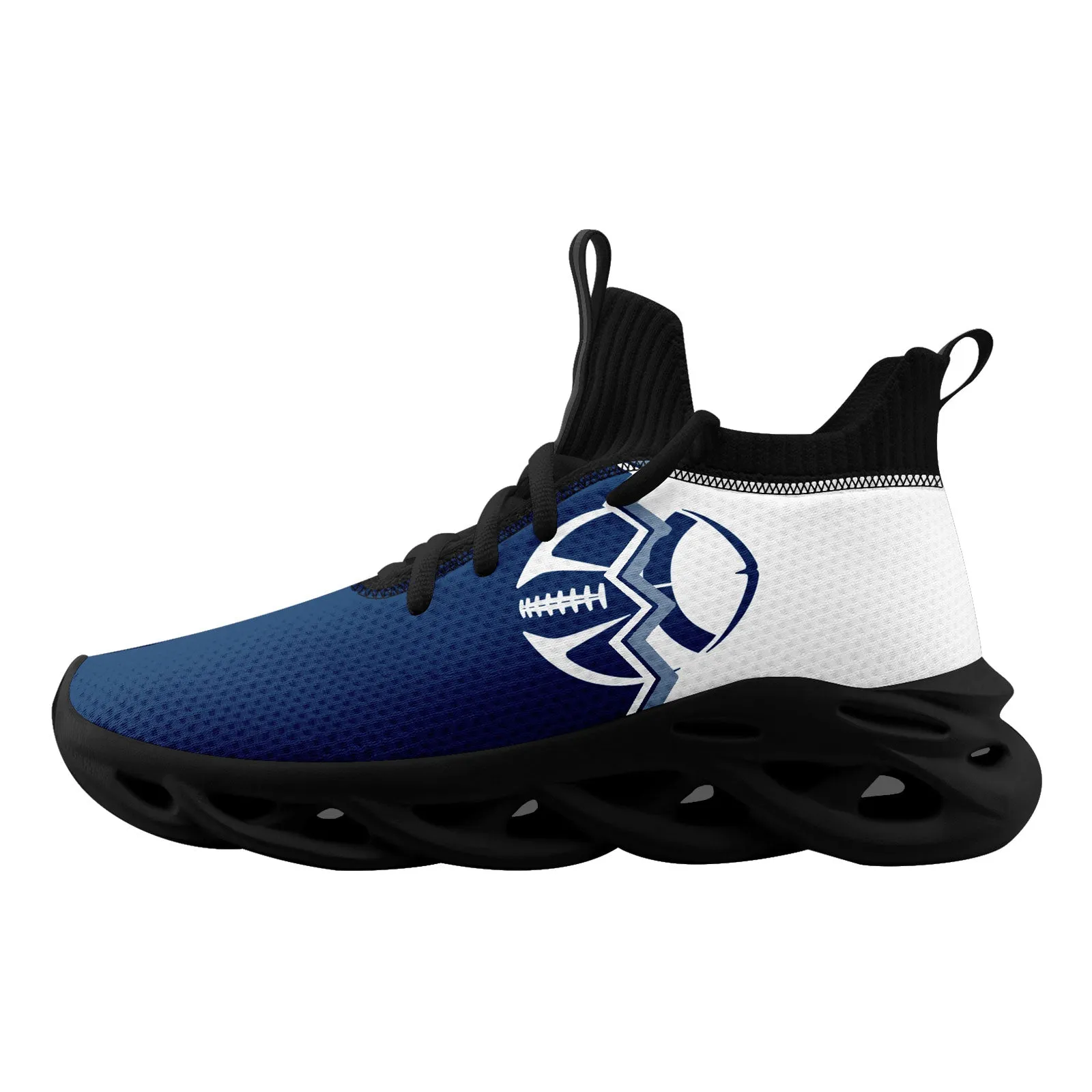 Custom Blue White Indiana MaxSoul Shoes and Hat Combo Offer Personalized Combo ZH-D028017-23