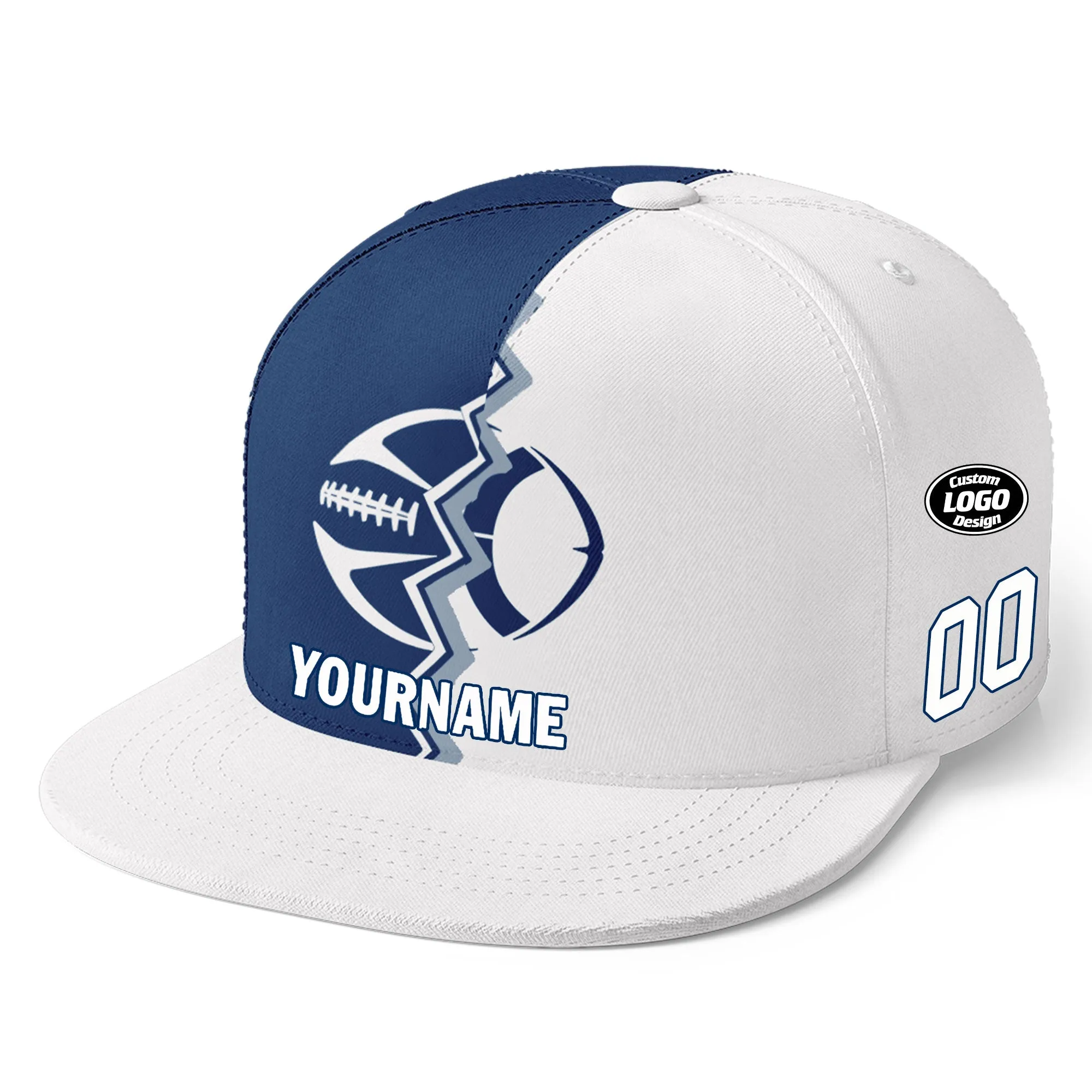 Custom Blue White Indiana MaxSoul Shoes and Hat Combo Offer Personalized Combo ZH-D028017-23