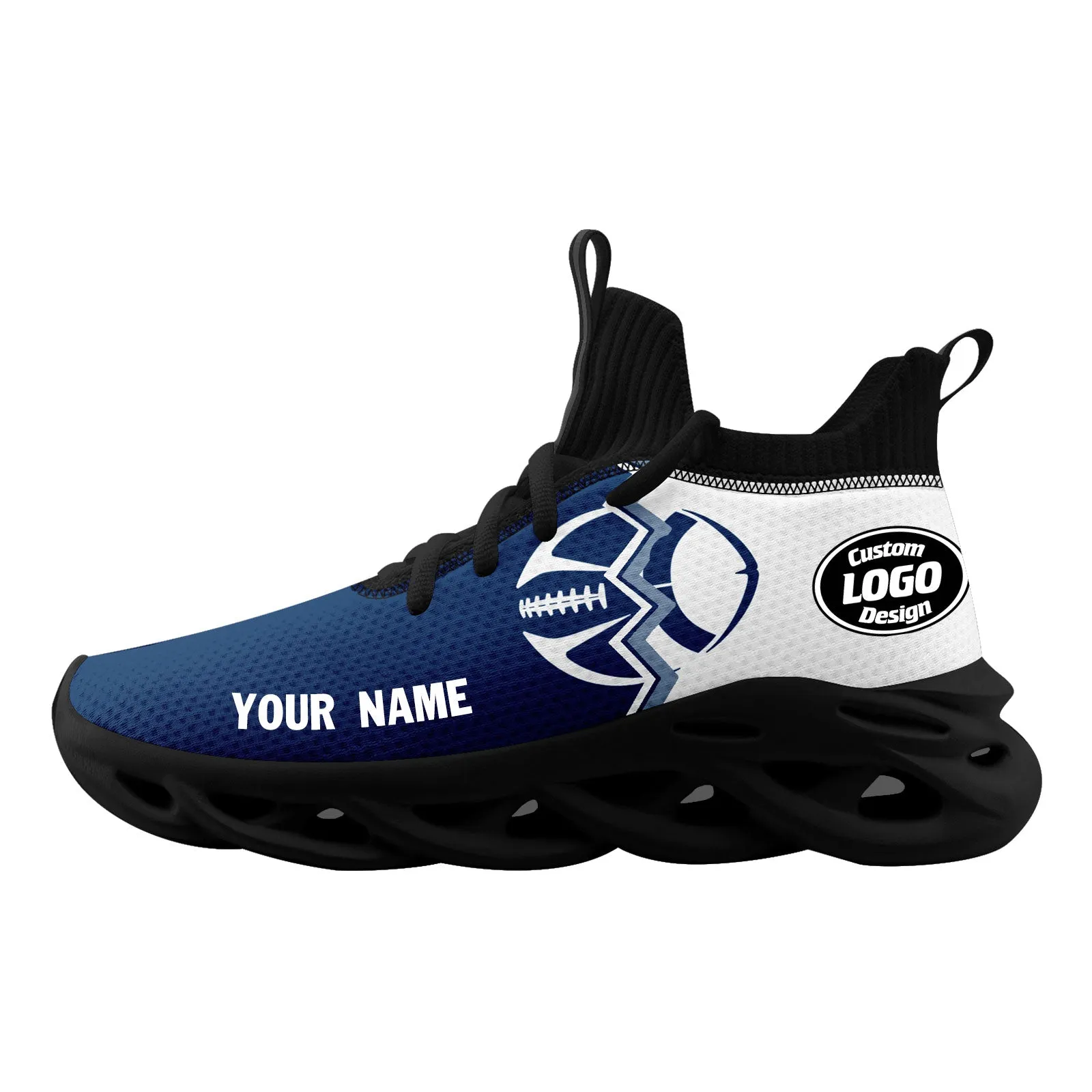 Custom Blue White Indiana MaxSoul Shoes and Hat Combo Offer Personalized Combo ZH-D028017-23