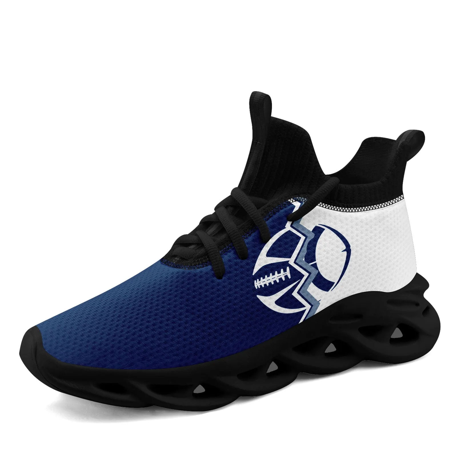 Custom Blue White Indiana MaxSoul Shoes and Hat Combo Offer Personalized Combo ZH-D028017-23