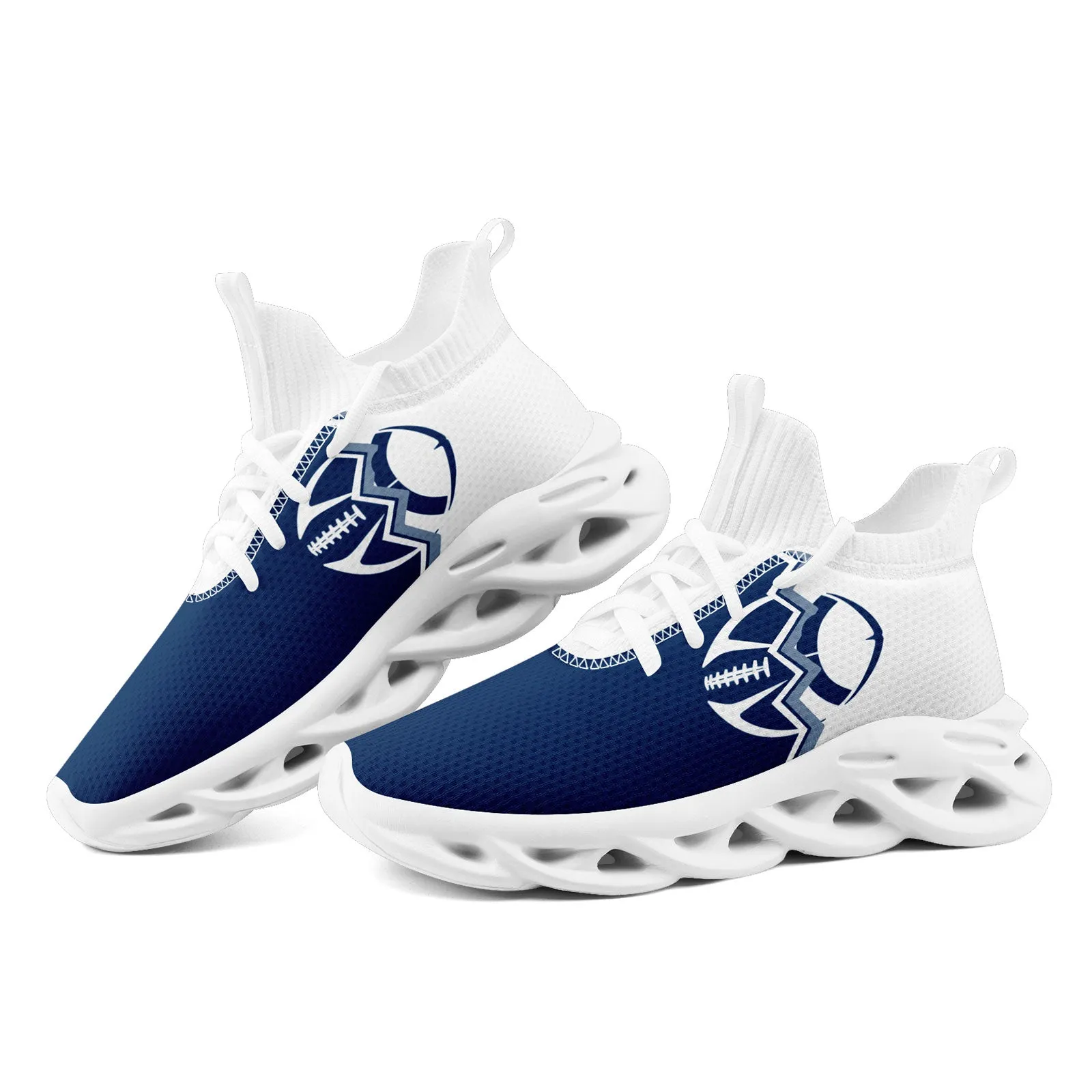 Custom Blue White Indiana MaxSoul Shoes and Hat Combo Offer Personalized Combo ZH-D028017-23