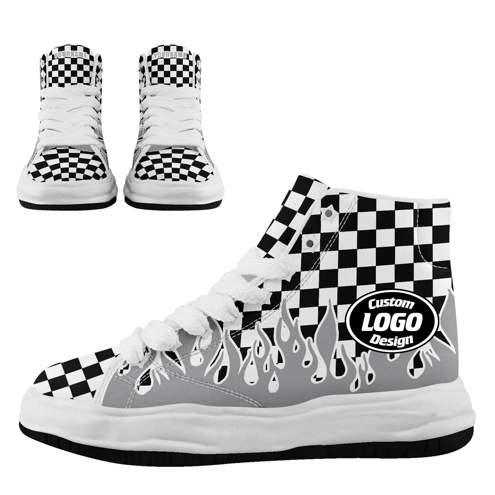 Custom Gray White Black Las Vegas Firesoul Shoes Personalized Sneaker FN039-D020272-20