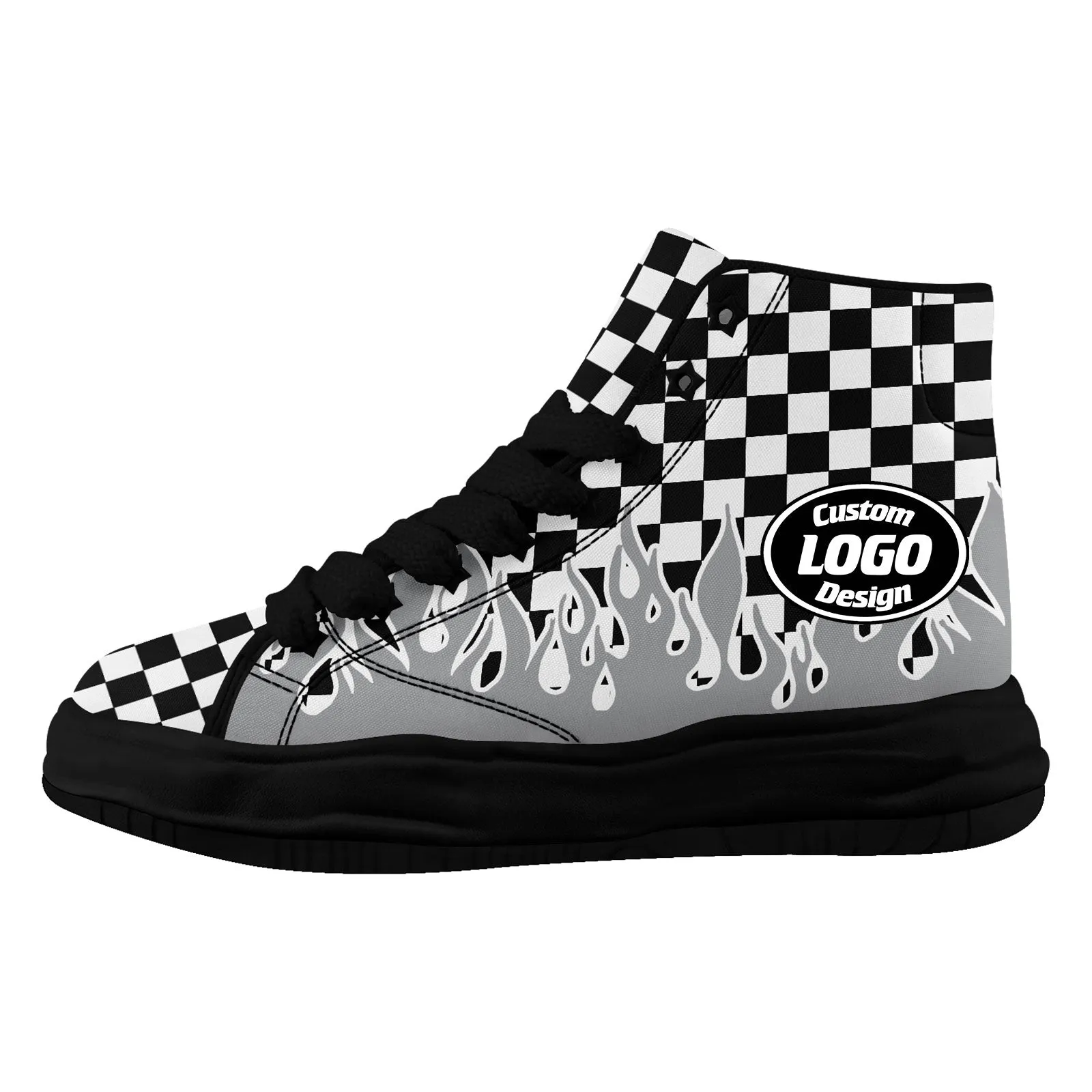 Custom Gray White Black Las Vegas Firesoul Shoes Personalized Sneaker FN039-D020272-20