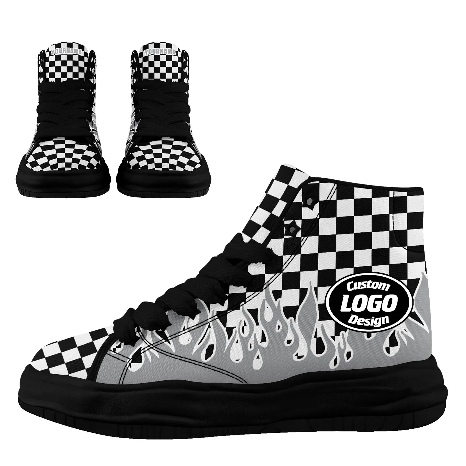 Custom Gray White Black Las Vegas Firesoul Shoes Personalized Sneaker FN039-D020272-20