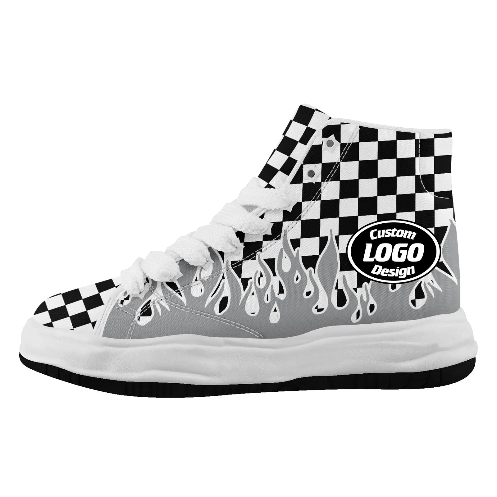 Custom Gray White Black Las Vegas Firesoul Shoes Personalized Sneaker FN039-D020272-20