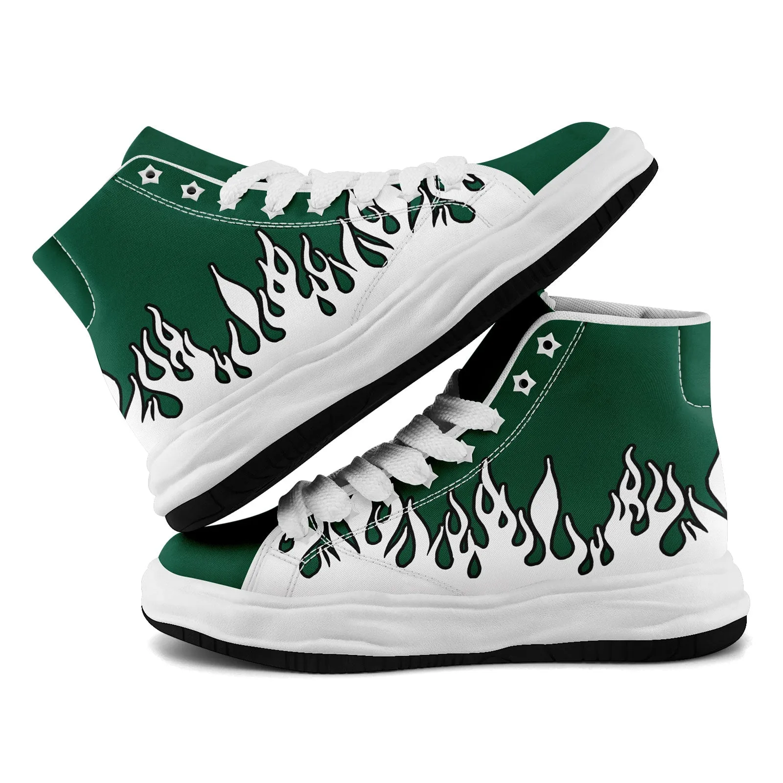 Custom Green White New York Firesoul Shoes Personalized Sneaker FN039-D020272-28