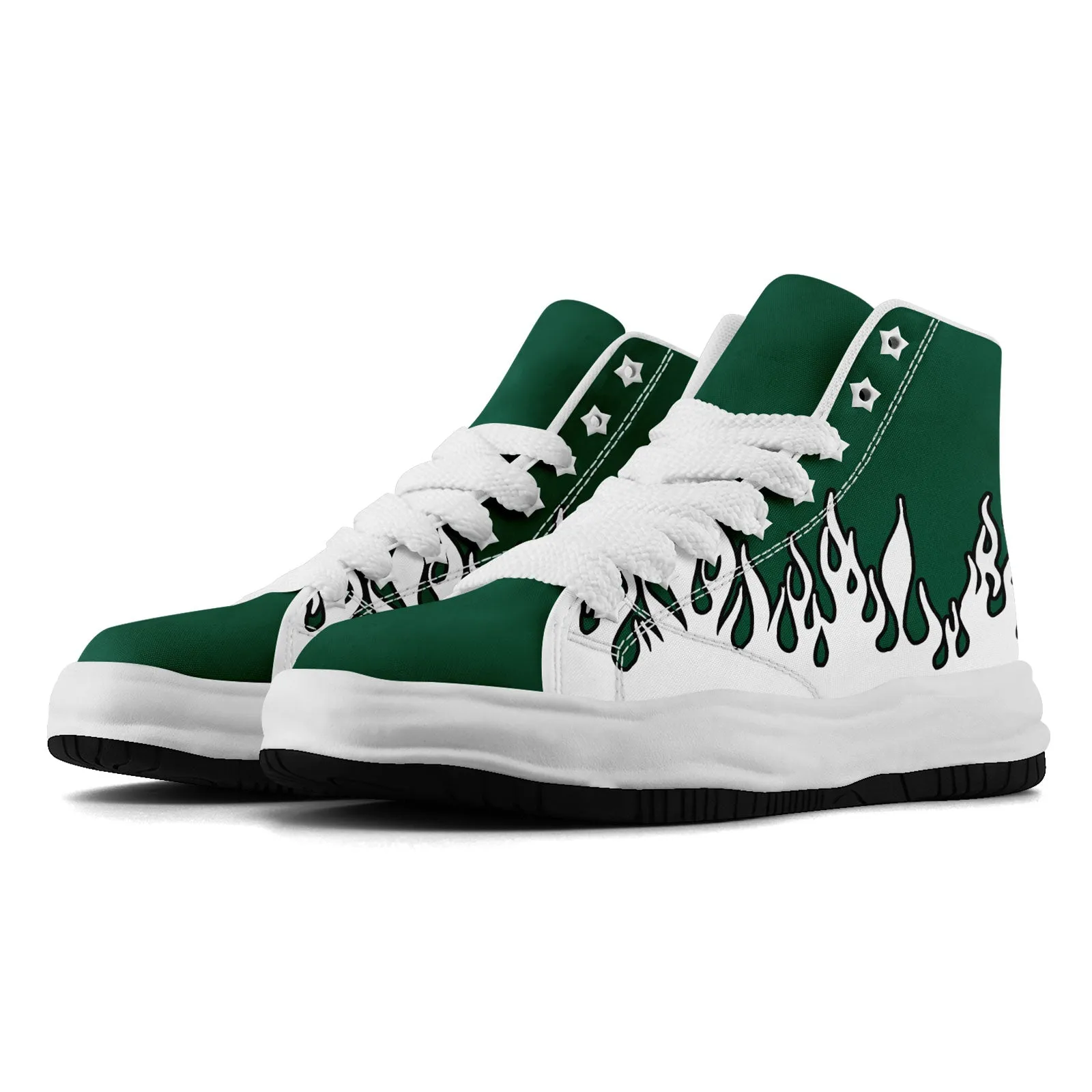 Custom Green White New York Firesoul Shoes Personalized Sneaker FN039-D020272-28