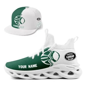 Custom Green White New York MaxSoul Shoes and Hat Combo Offer Personalized Combo ZH-D028017-30