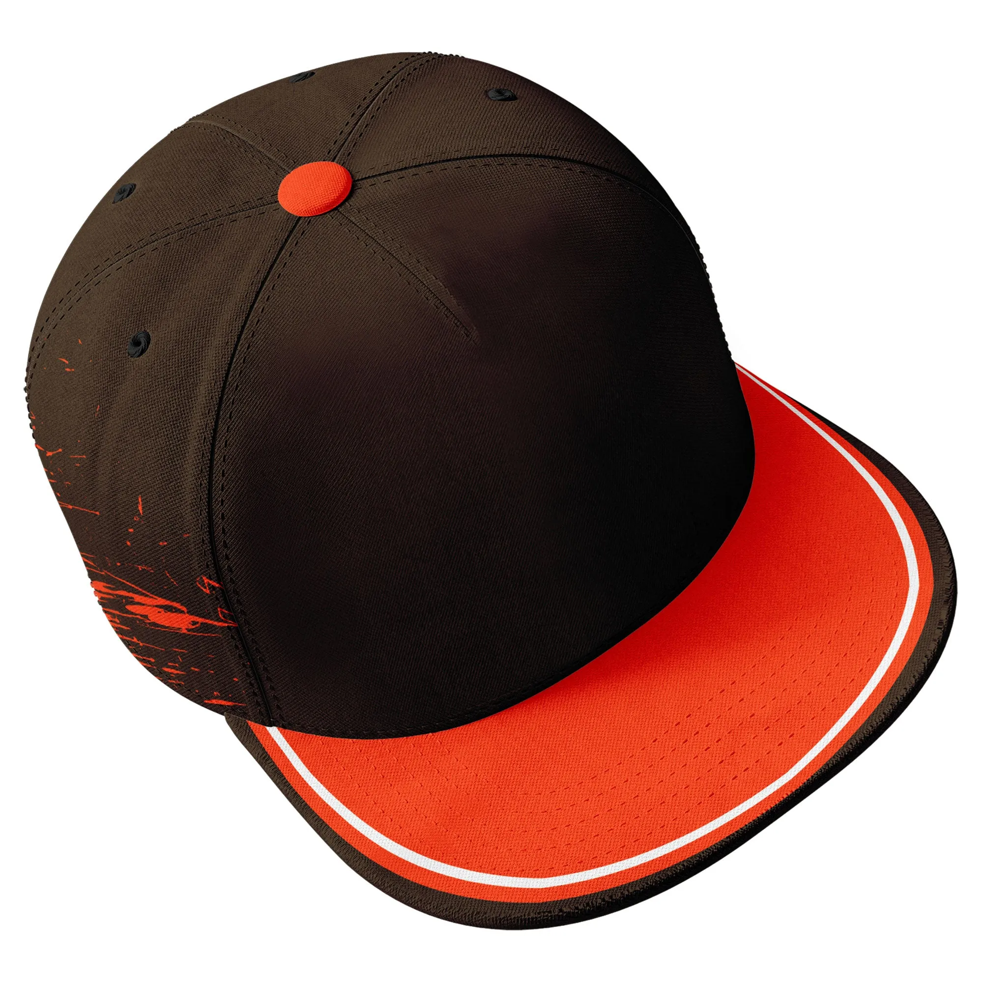 Custom Orange Brown Cleveland MaxSoul Shoes and Hat Combo Offer Personalized Combo ZH-D020264-8