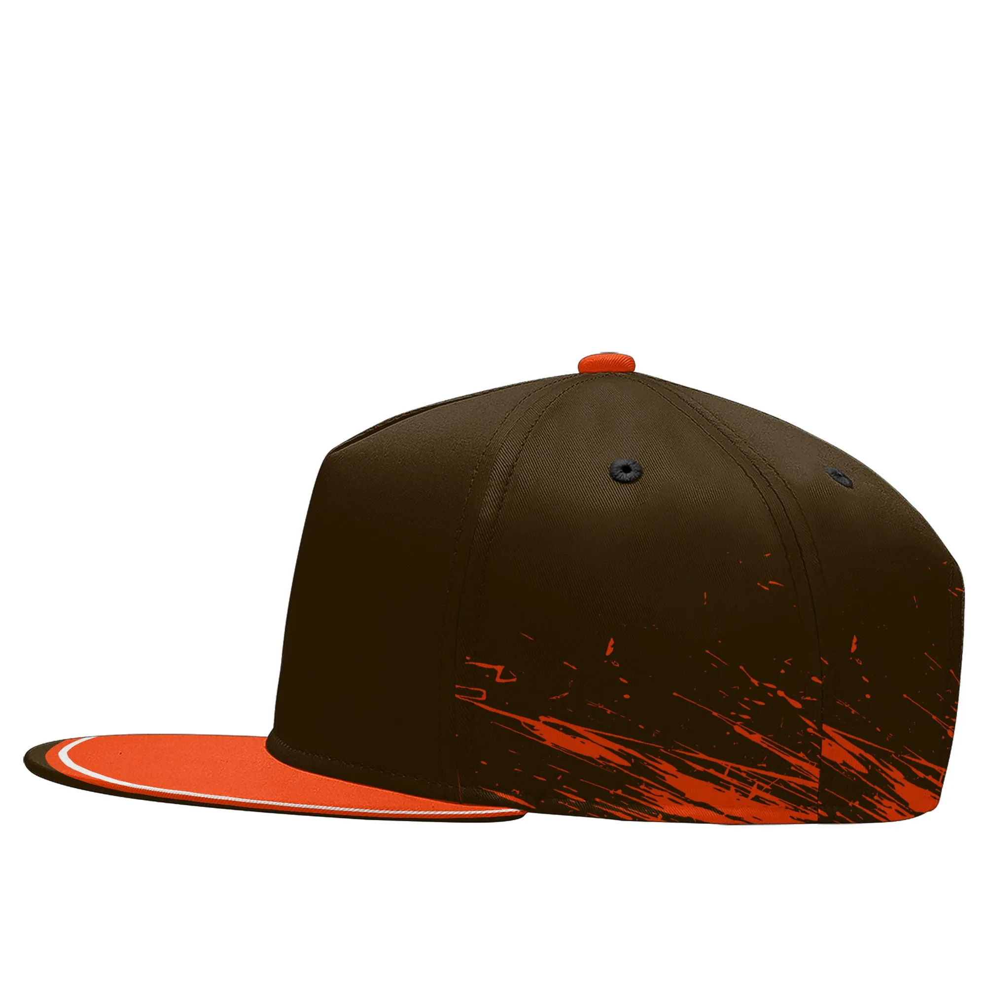 Custom Orange Brown Cleveland MaxSoul Shoes and Hat Combo Offer Personalized Combo ZH-D020264-8