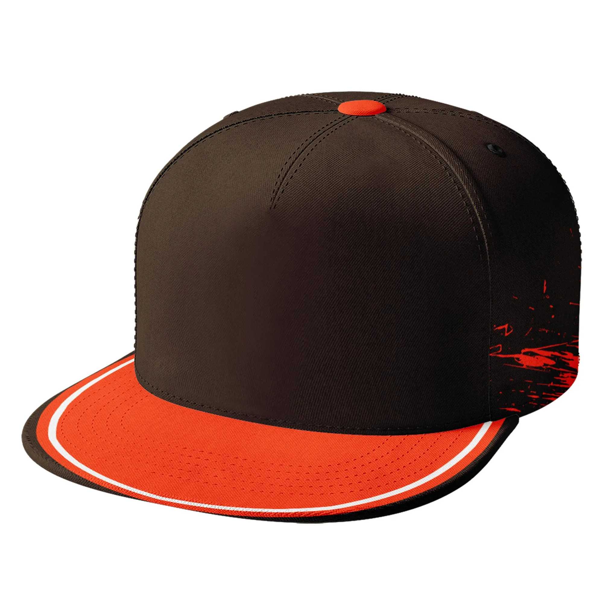 Custom Orange Brown Cleveland MaxSoul Shoes and Hat Combo Offer Personalized Combo ZH-D020264-8