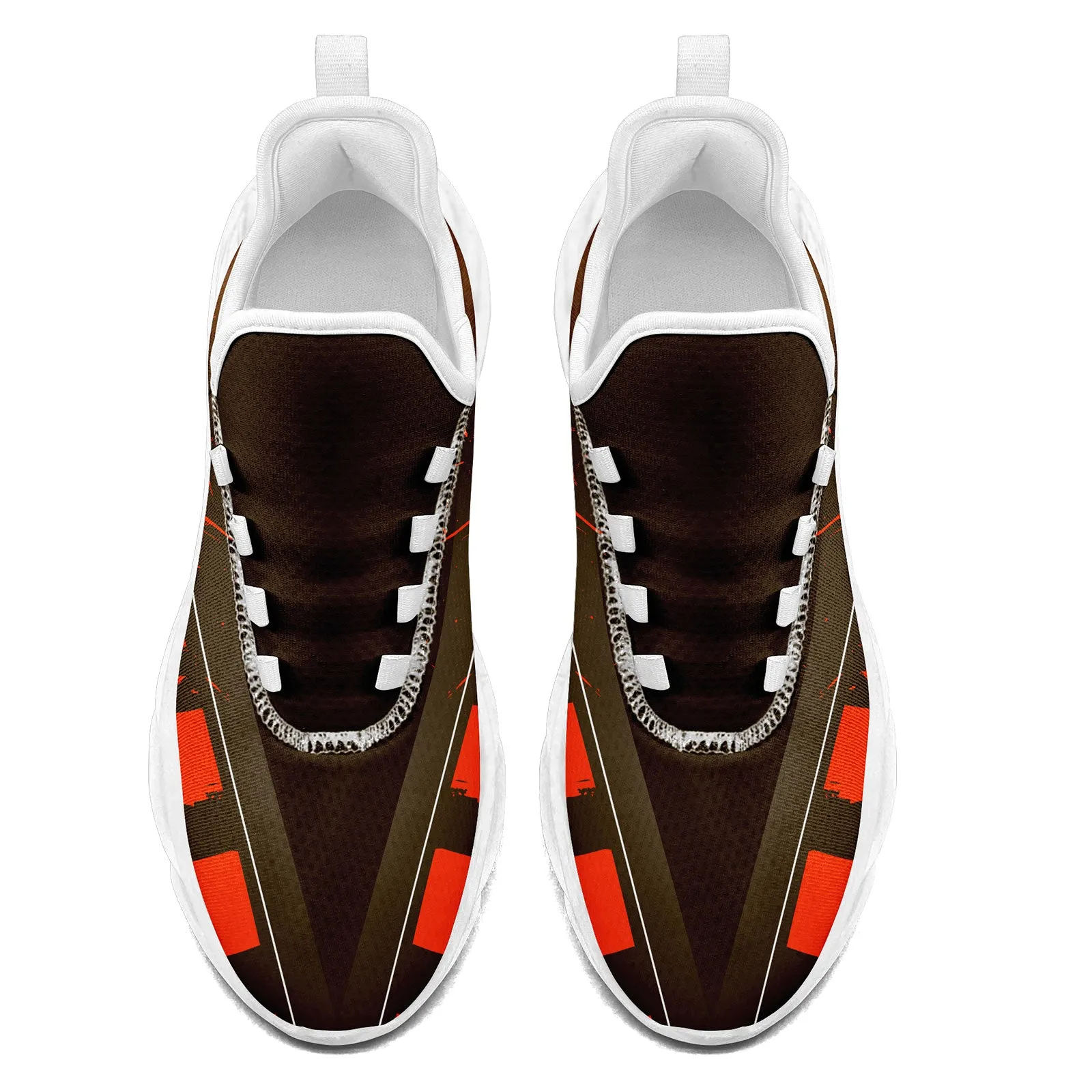 Custom Orange Brown Cleveland MaxSoul Shoes and Hat Combo Offer Personalized Combo ZH-D020264-8