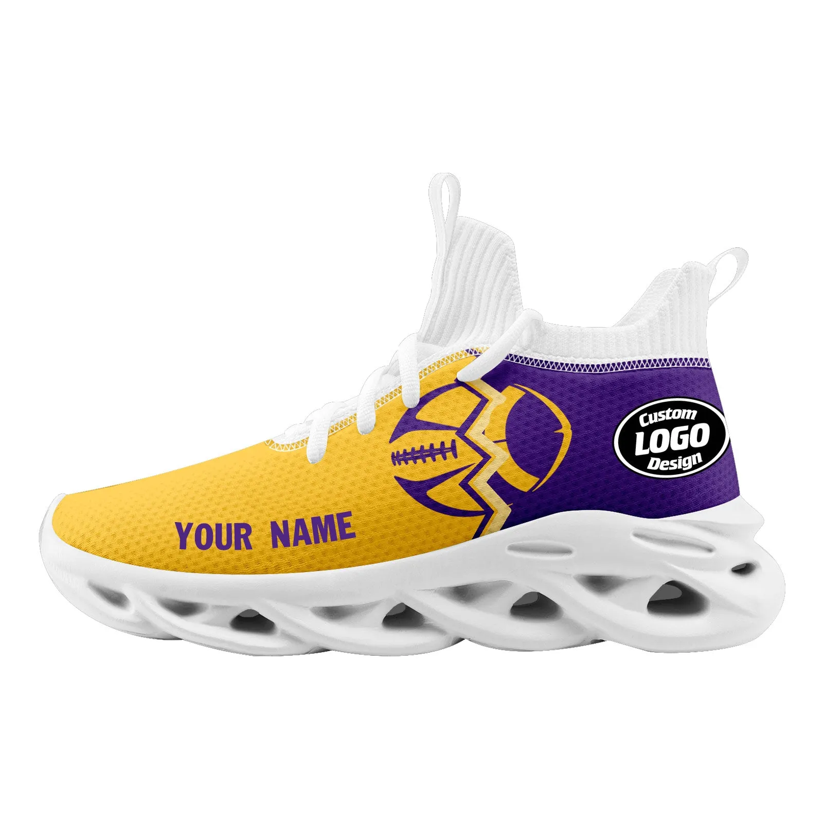 Custom Purple Yellow Minnesota Maxsoul Shoes Personalized Sneaker FN030A-D028017-9