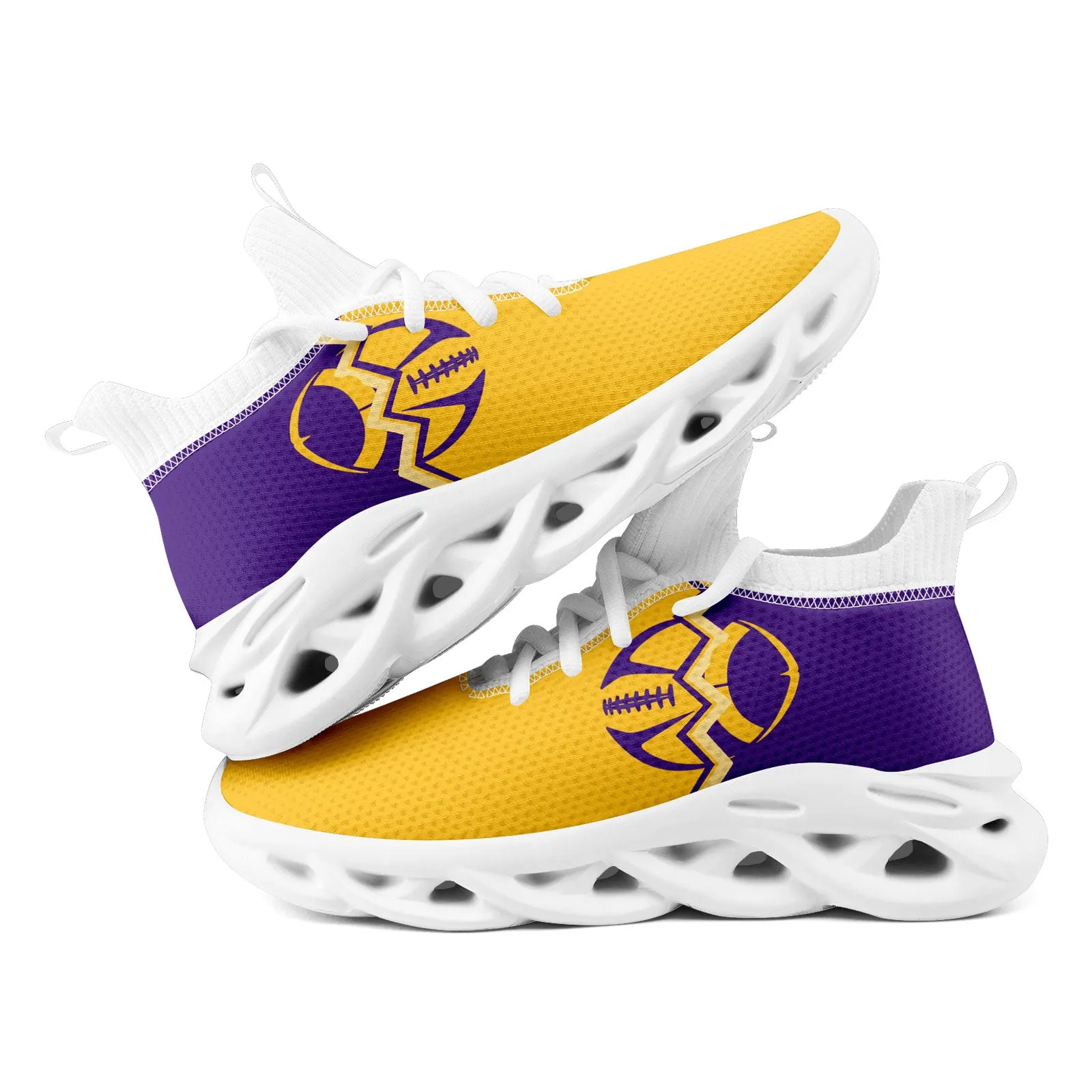 Custom Purple Yellow Minnesota Maxsoul Shoes Personalized Sneaker FN030A-D028017-9