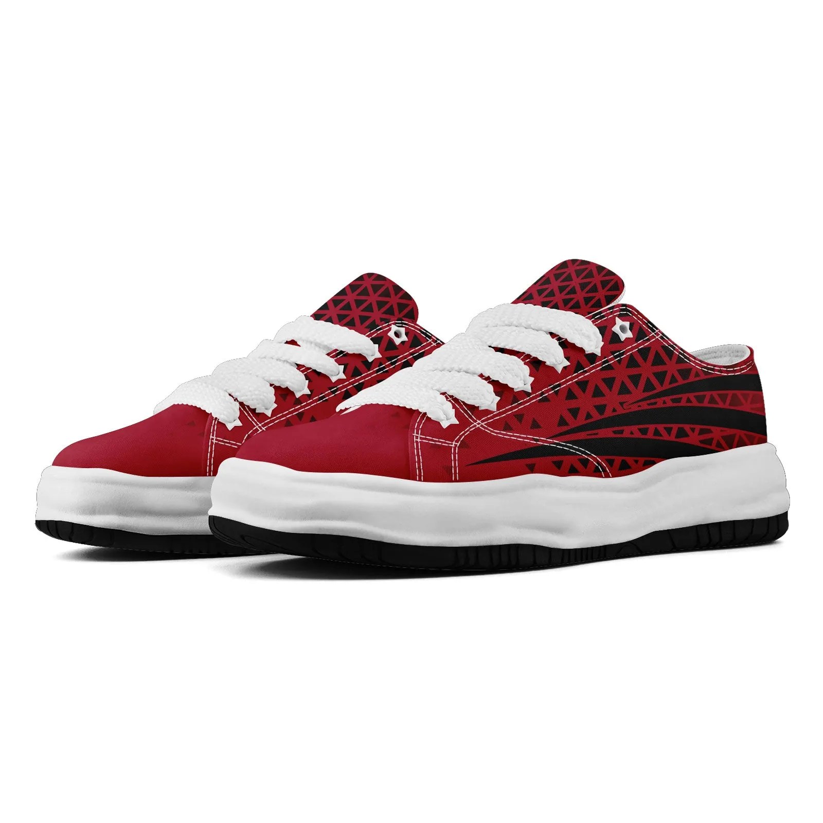 Custom Red Black Georgia Shoes Personalized Sneaker FN038-D023003-3