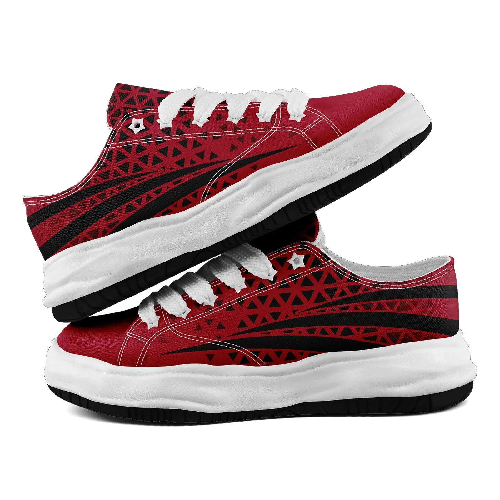 Custom Red Black Georgia Shoes Personalized Sneaker FN038-D023003-3