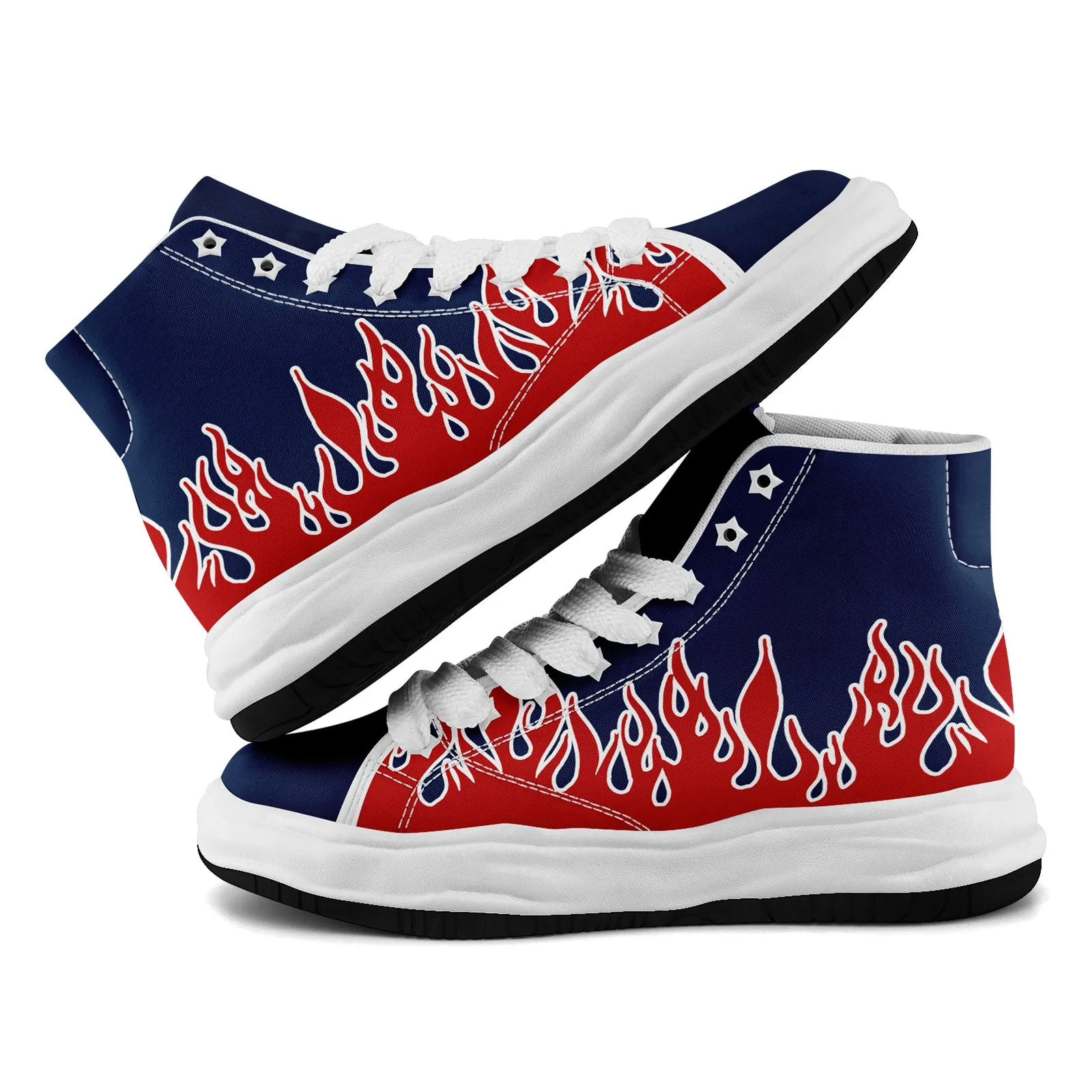 Custom Red Blue New England Firesoul Shoes Personalized Sneaker FN039-D020272-26