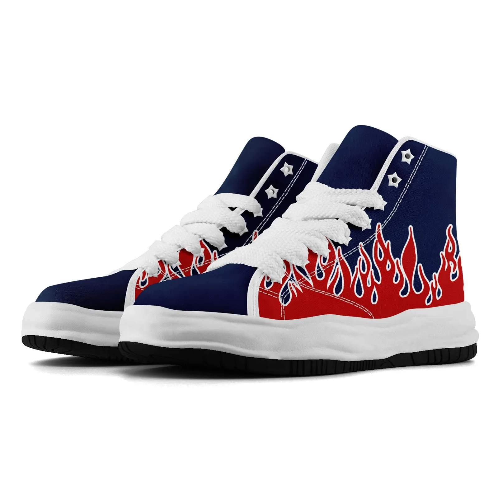 Custom Red Blue New England Firesoul Shoes Personalized Sneaker FN039-D020272-26