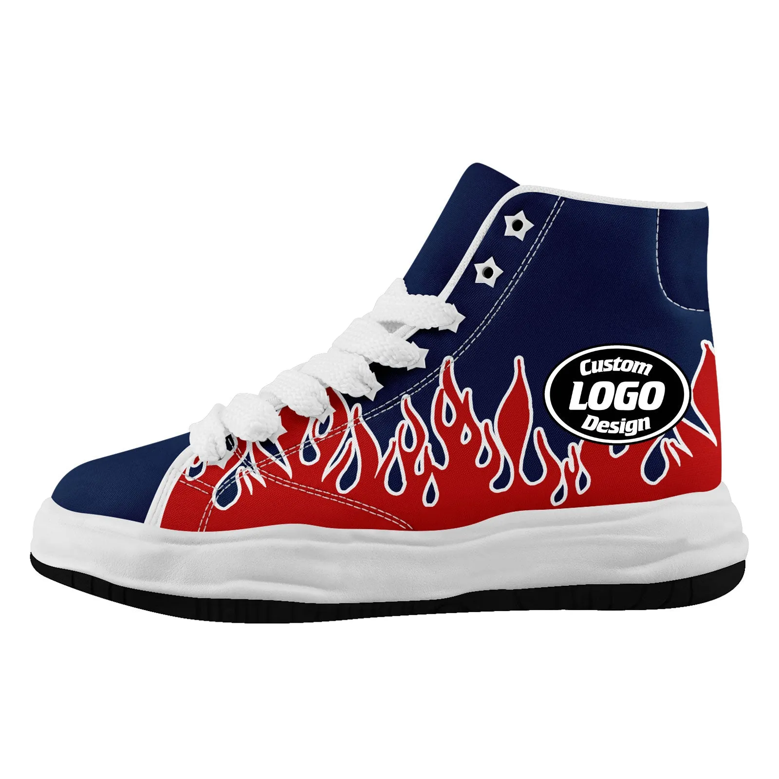 Custom Red Blue New England Firesoul Shoes Personalized Sneaker FN039-D020272-26