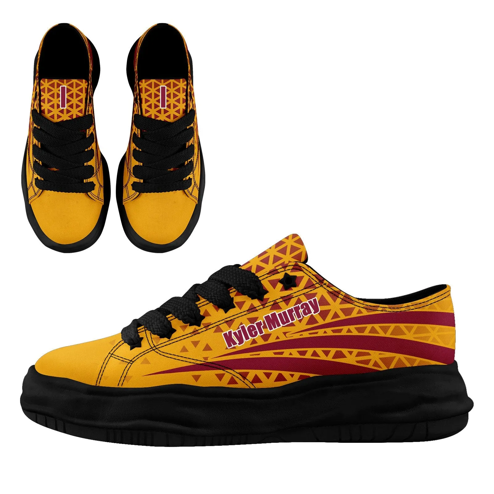 Custom Red Yellow Arizona Shoes Personalized Sneaker FN038-D023003-1 Custom Online