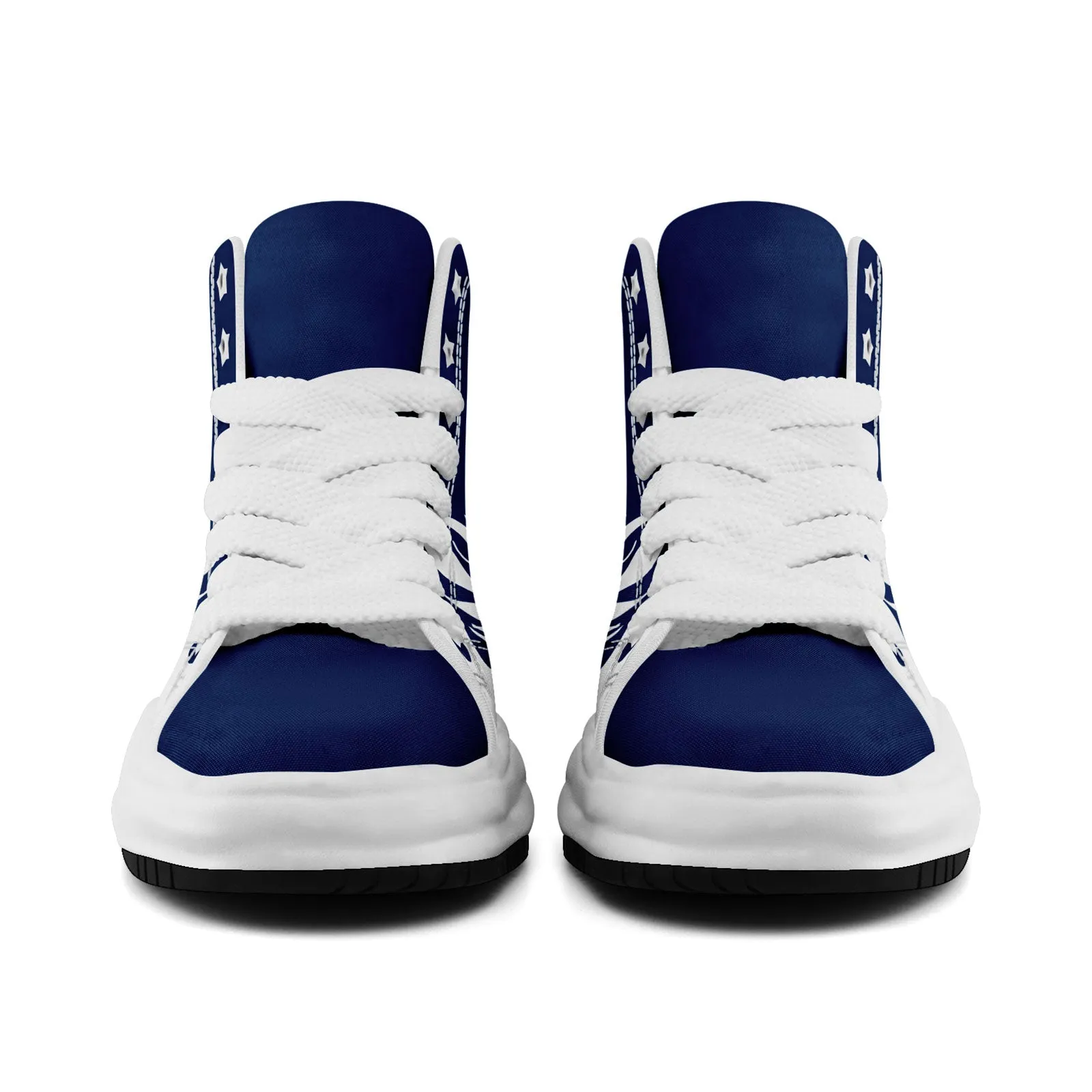 Custom White Blue Dallas Firesoul Shoes Personalized Sneaker FN039-D020272-9