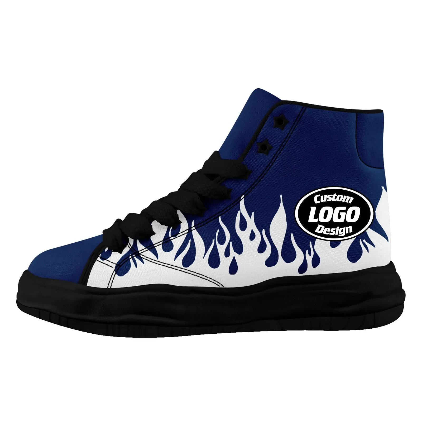 Custom White Blue Dallas Firesoul Shoes Personalized Sneaker FN039-D020272-9