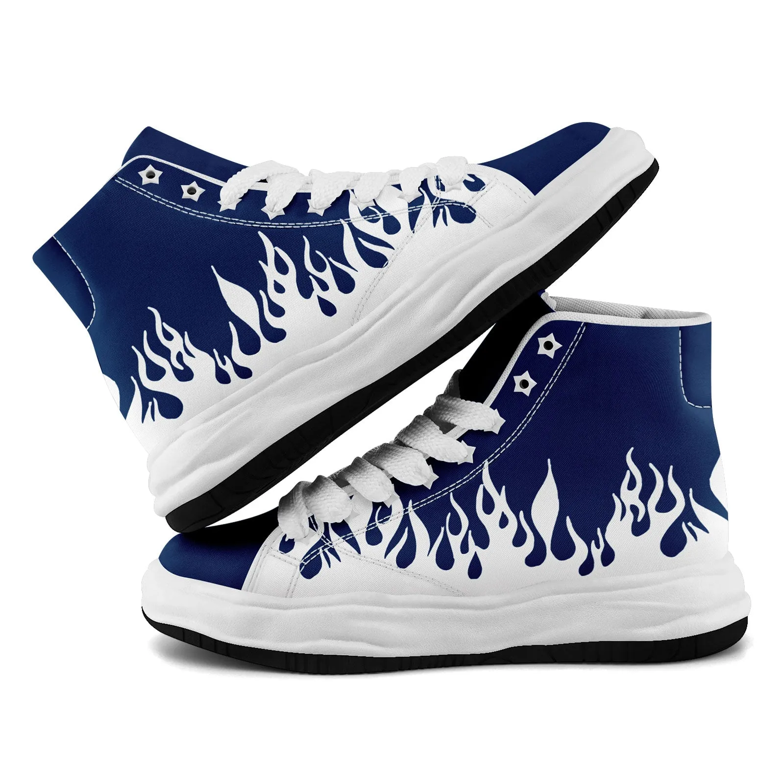 Custom White Blue Dallas Firesoul Shoes Personalized Sneaker FN039-D020272-9