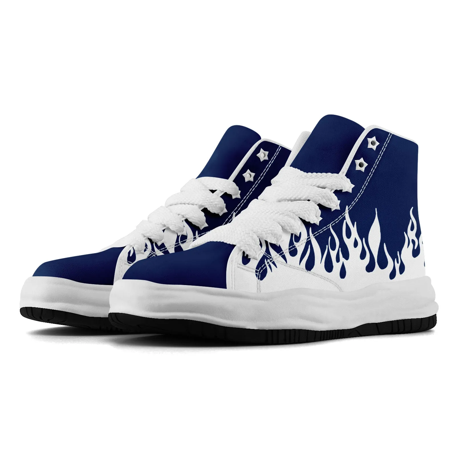 Custom White Blue Dallas Firesoul Shoes Personalized Sneaker FN039-D020272-9