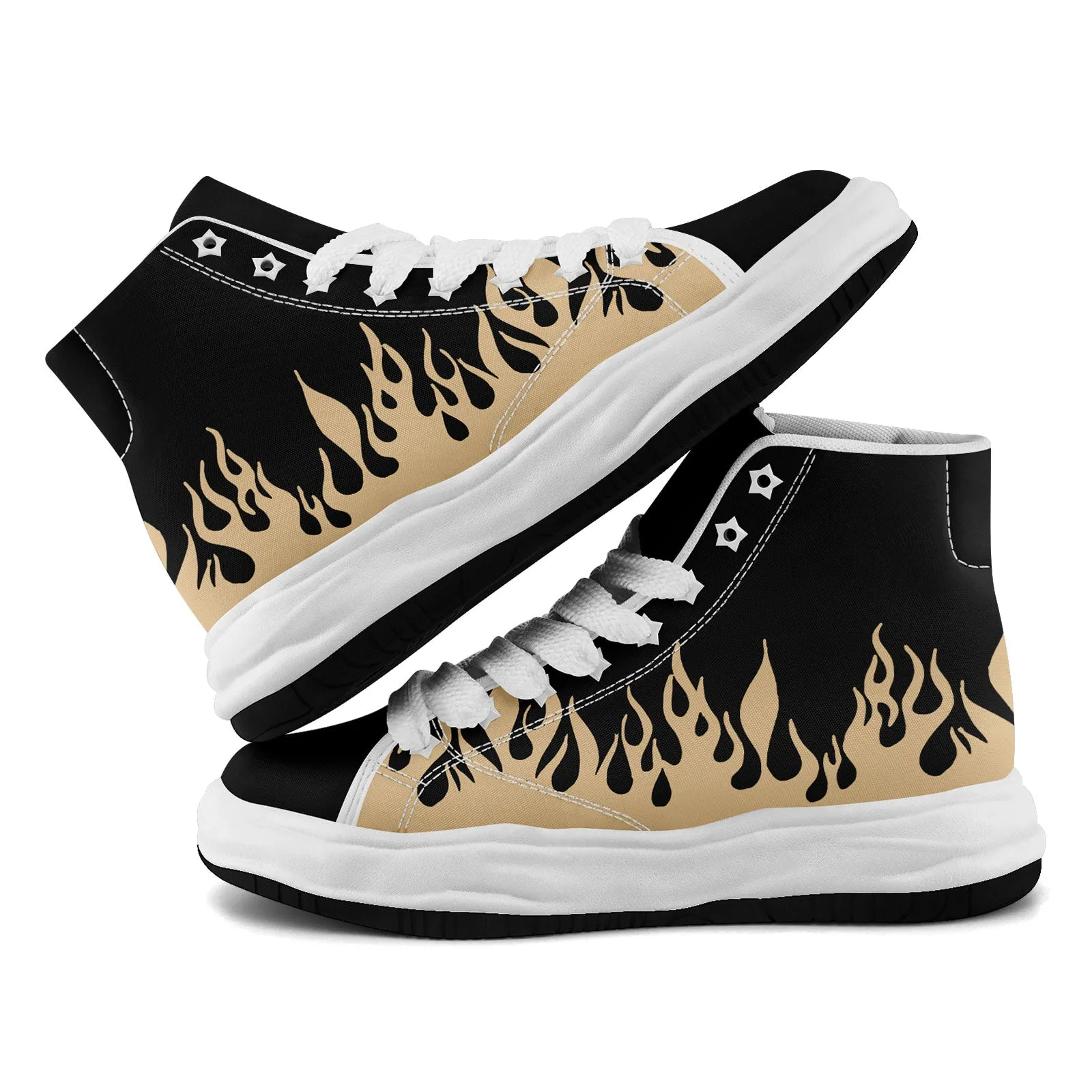 Custom Yellow Black New Orleans Firesoul Shoes Personalized Sneaker FN039-D020272-19