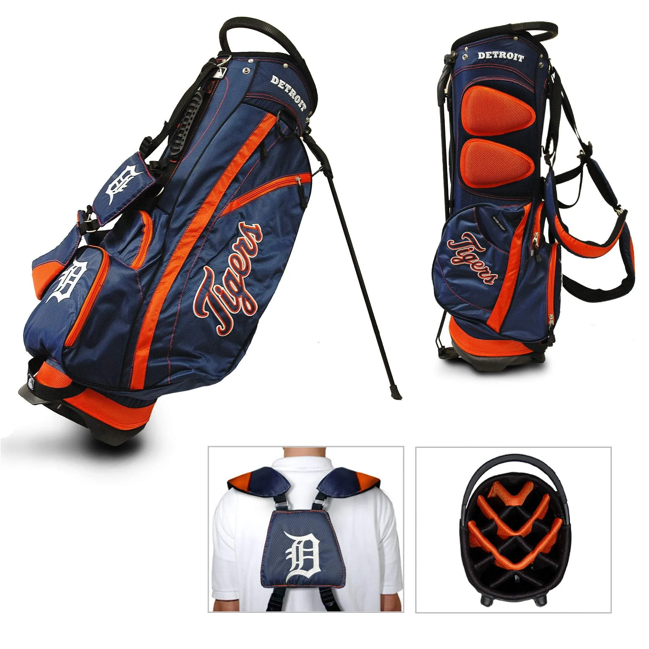 Detroit Tigers Team Golf Fairway Lightweight 14-Way Top Golf Club Stand Bag