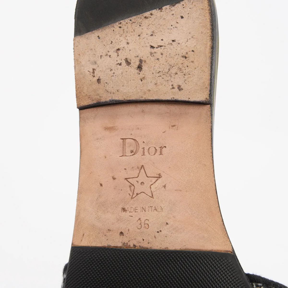 Dior Green Embroidered Canvas Dway Tie Dye Slides 36