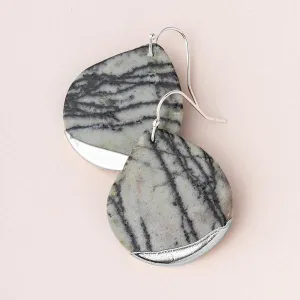 Dipped Teardrop Earring Piscasso/Silver