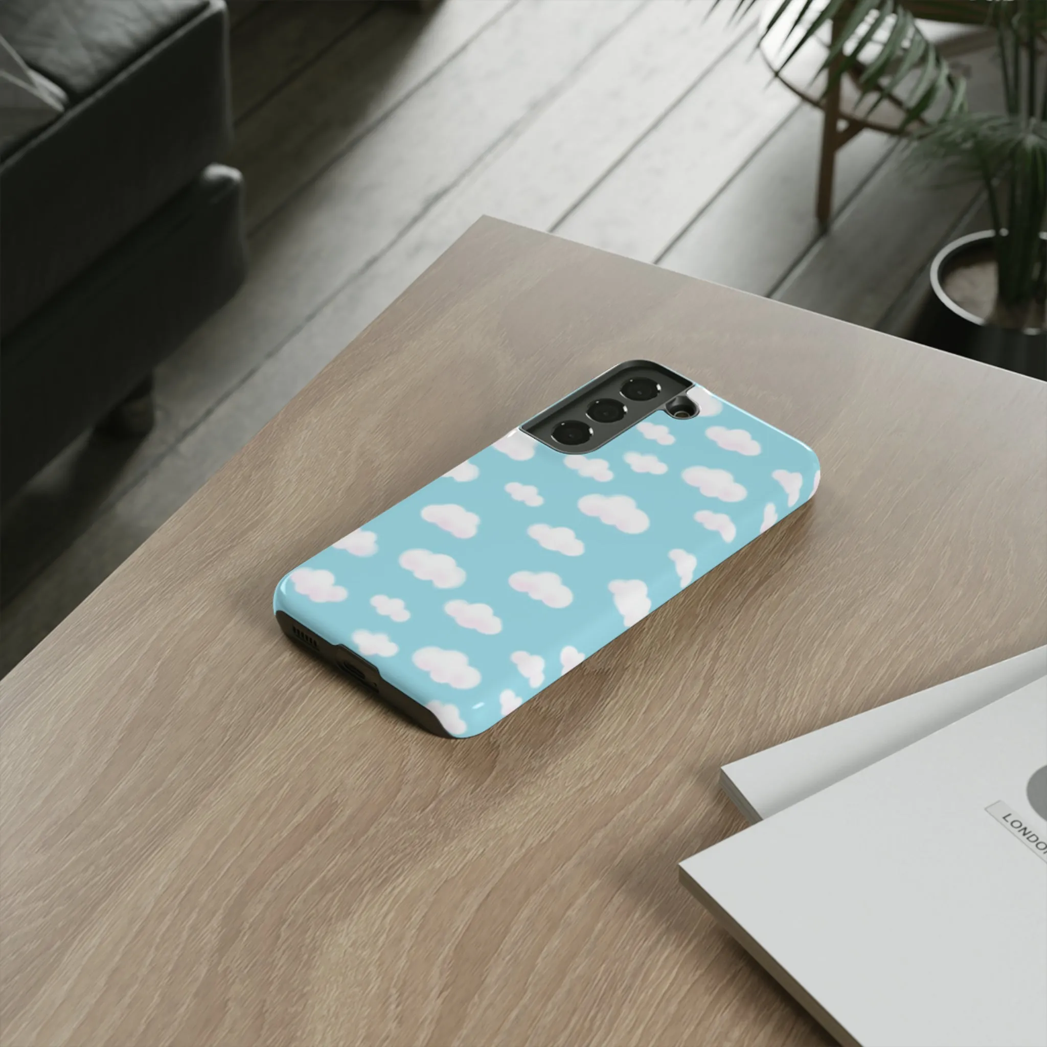 Dreamy Clouds Tough Phone Case (Sky Blue)