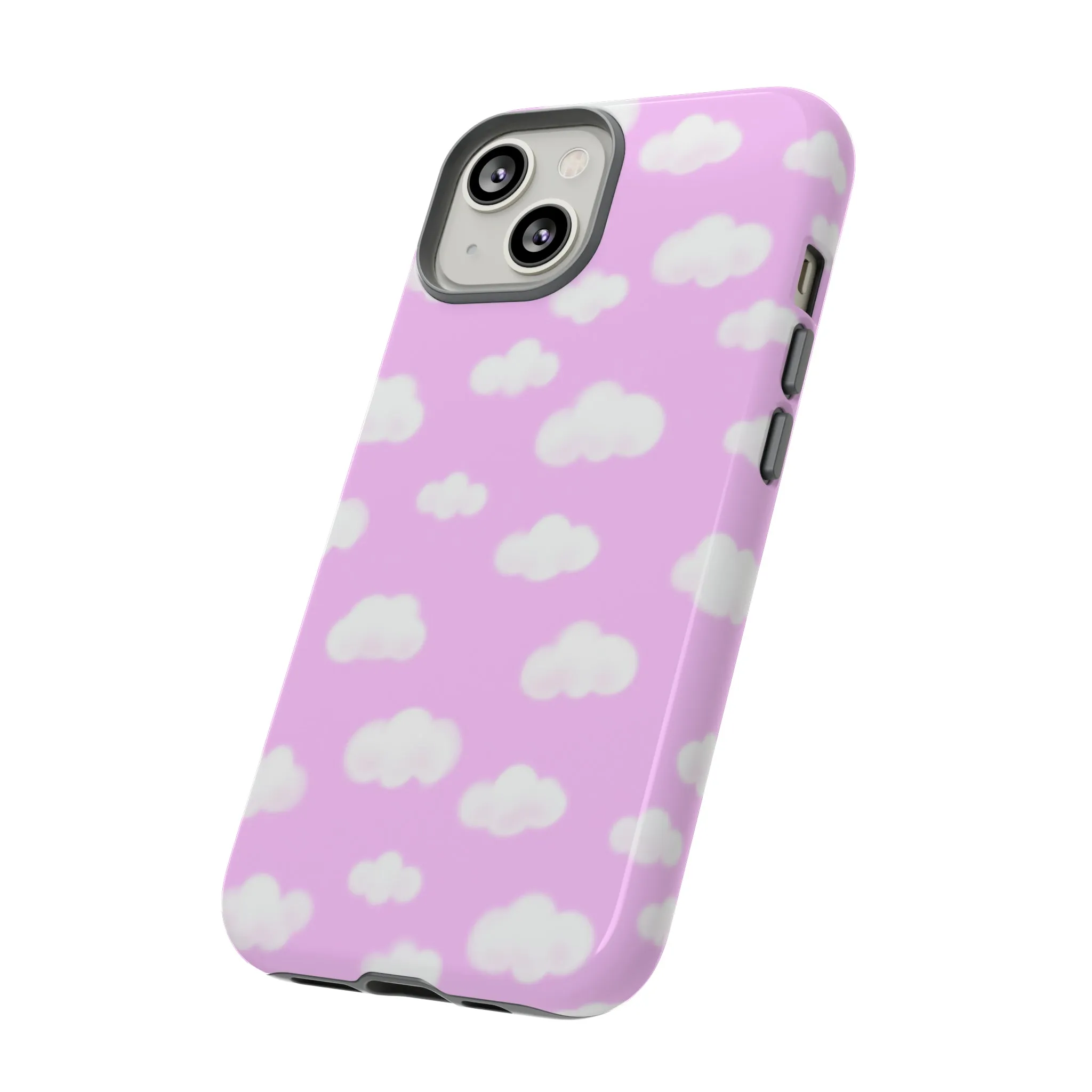 Dreamy Clouds Tough Phone Case (Taffy Pink)