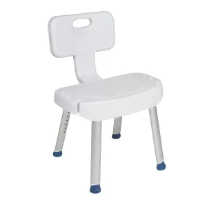 Drive Medical rtl12606 Bathroom Safety Shower Chair with Folding Back