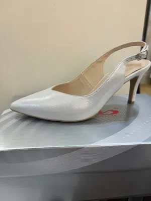 Emis Silver Sling Back Shoe