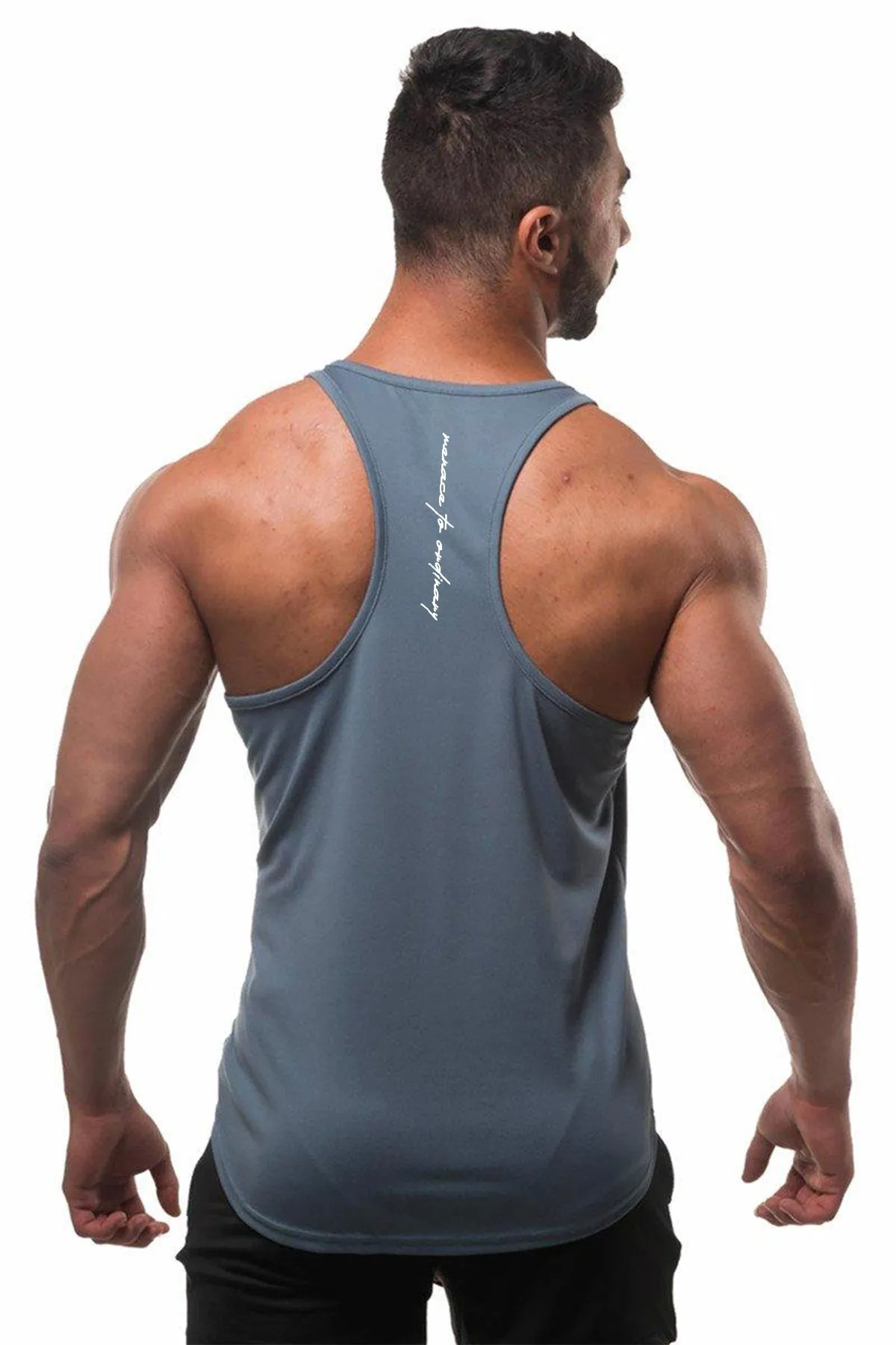 Fast-Dry Bodybuilding Workout Stringer - Gray