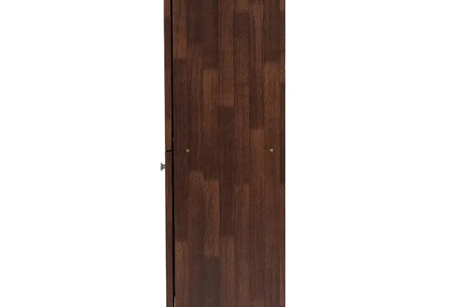 Fernanda 4-Door Oak Brown Wooden Entryway Shoes Storage Tall Cabinet