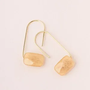 Floating Earring Citrine/Gold