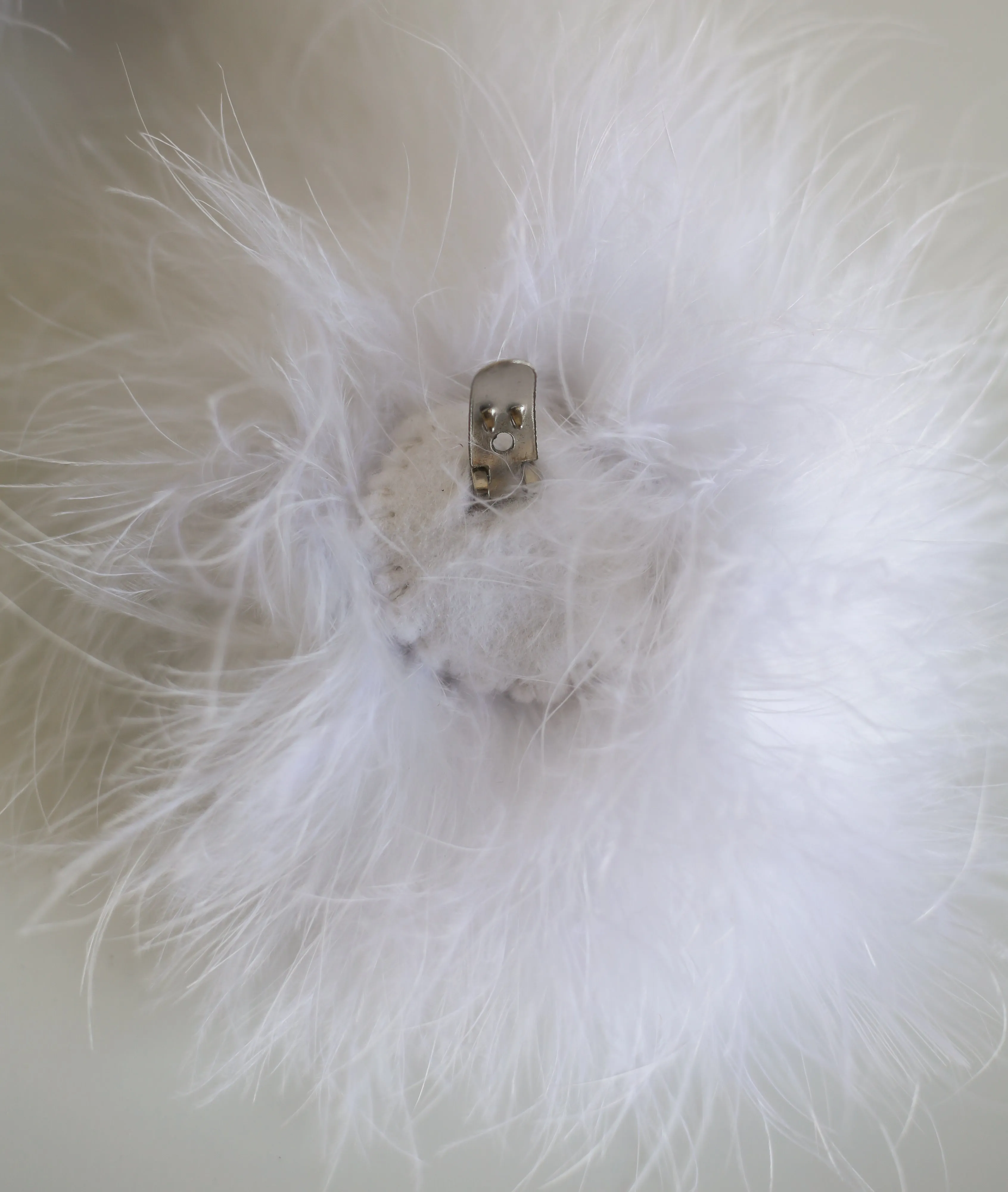 Fluffies - Powder Blue Feather Pompom Shoe Clips