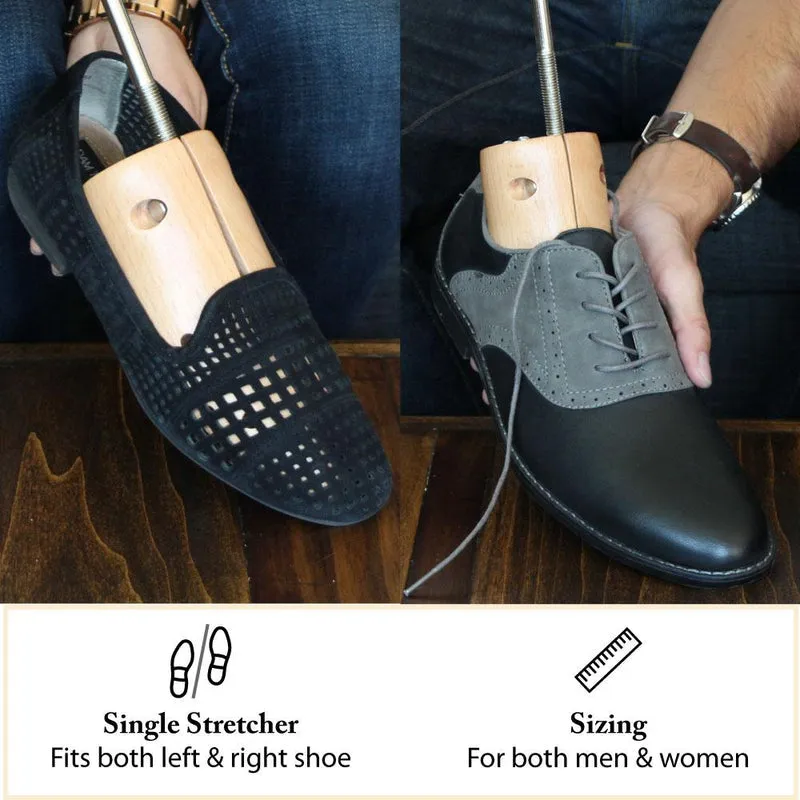 FootFitter Best Professional One-Way Shoe Stretcher Set - Pair of Shoe Stretchers