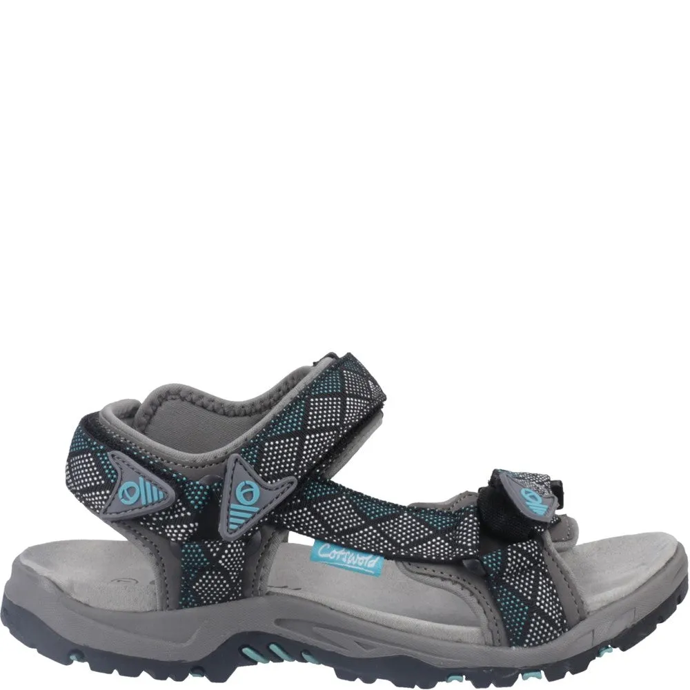 Foxcote Sandals Grey/Turquoise