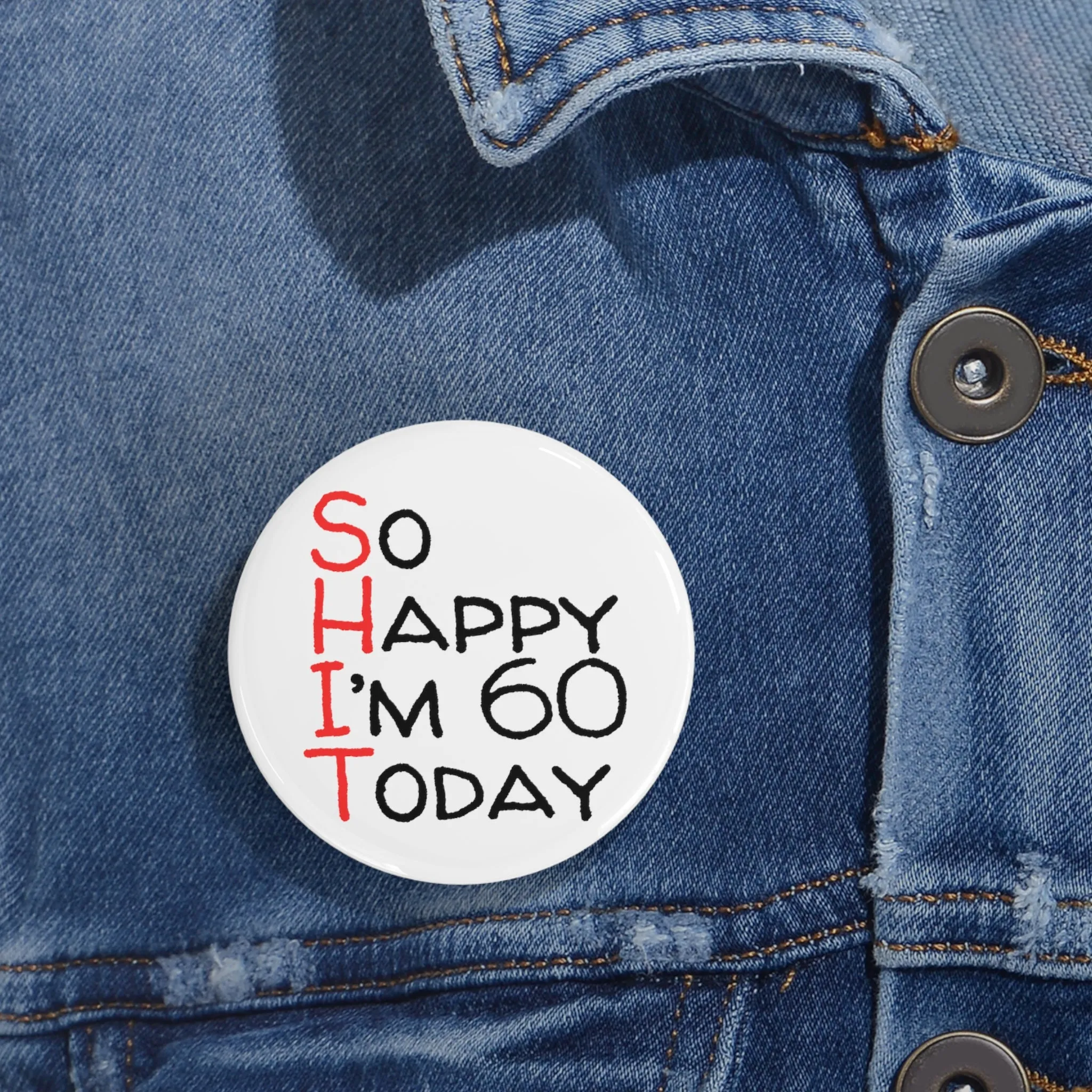 Funny Badge | I'm Happy I'm 60 Today |