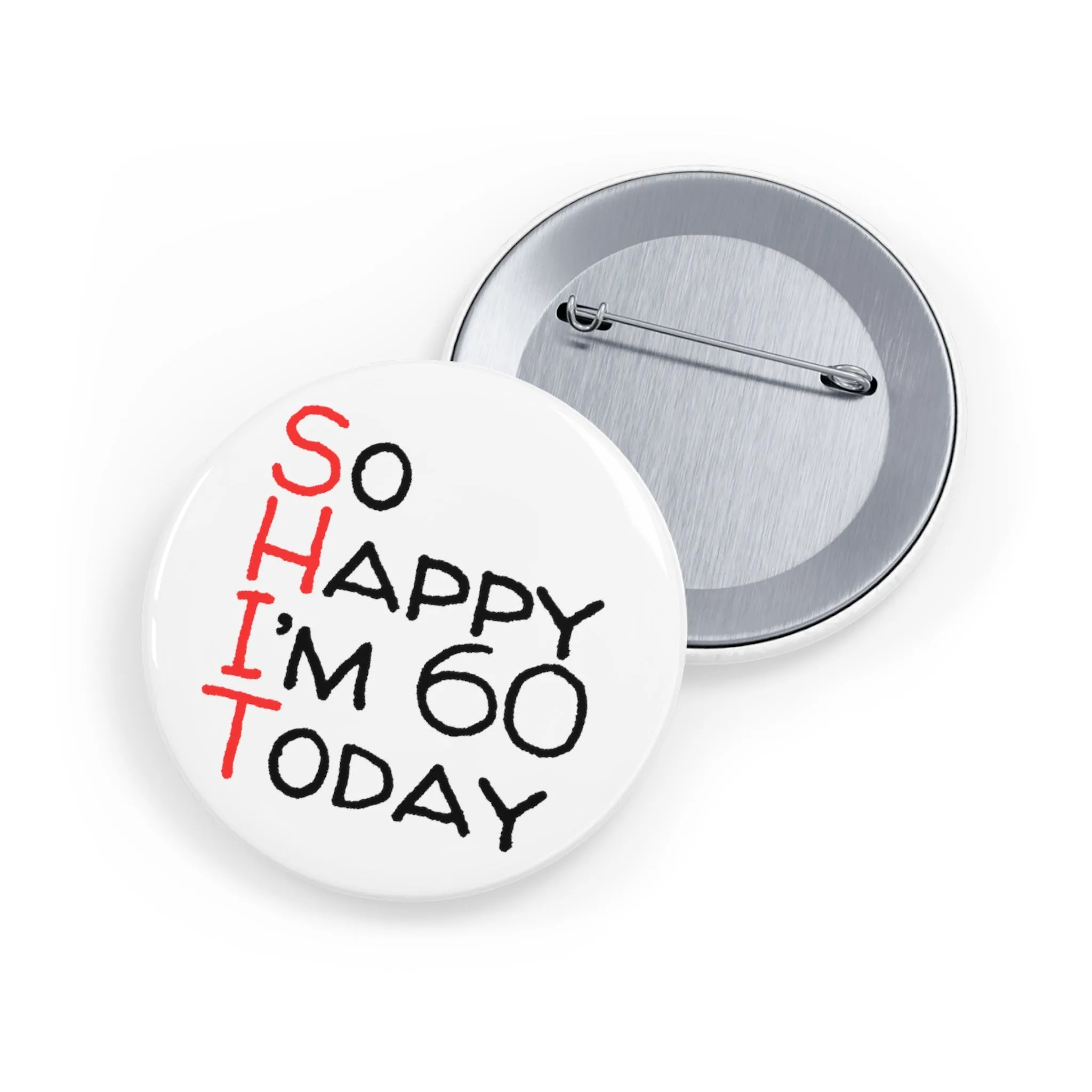 Funny Badge | I'm Happy I'm 60 Today |