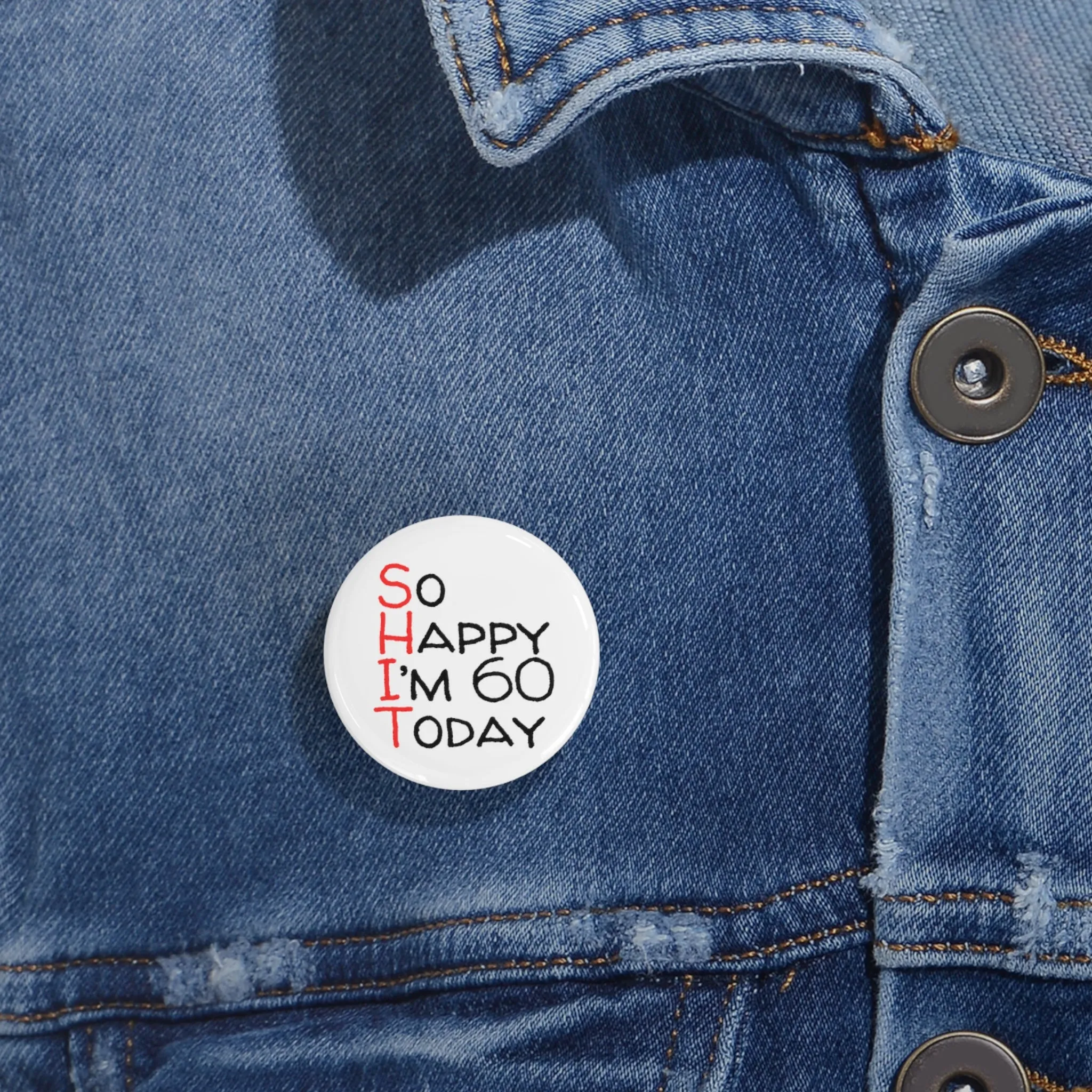 Funny Badge | I'm Happy I'm 60 Today |