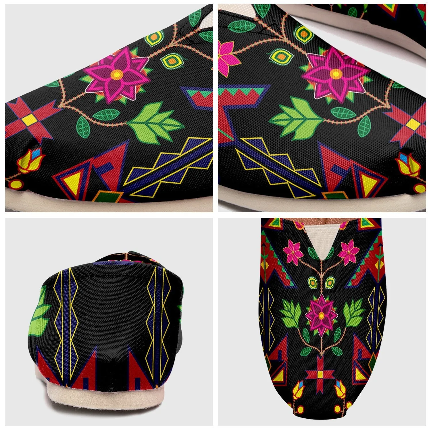 Geometric Floral Spring Slip On