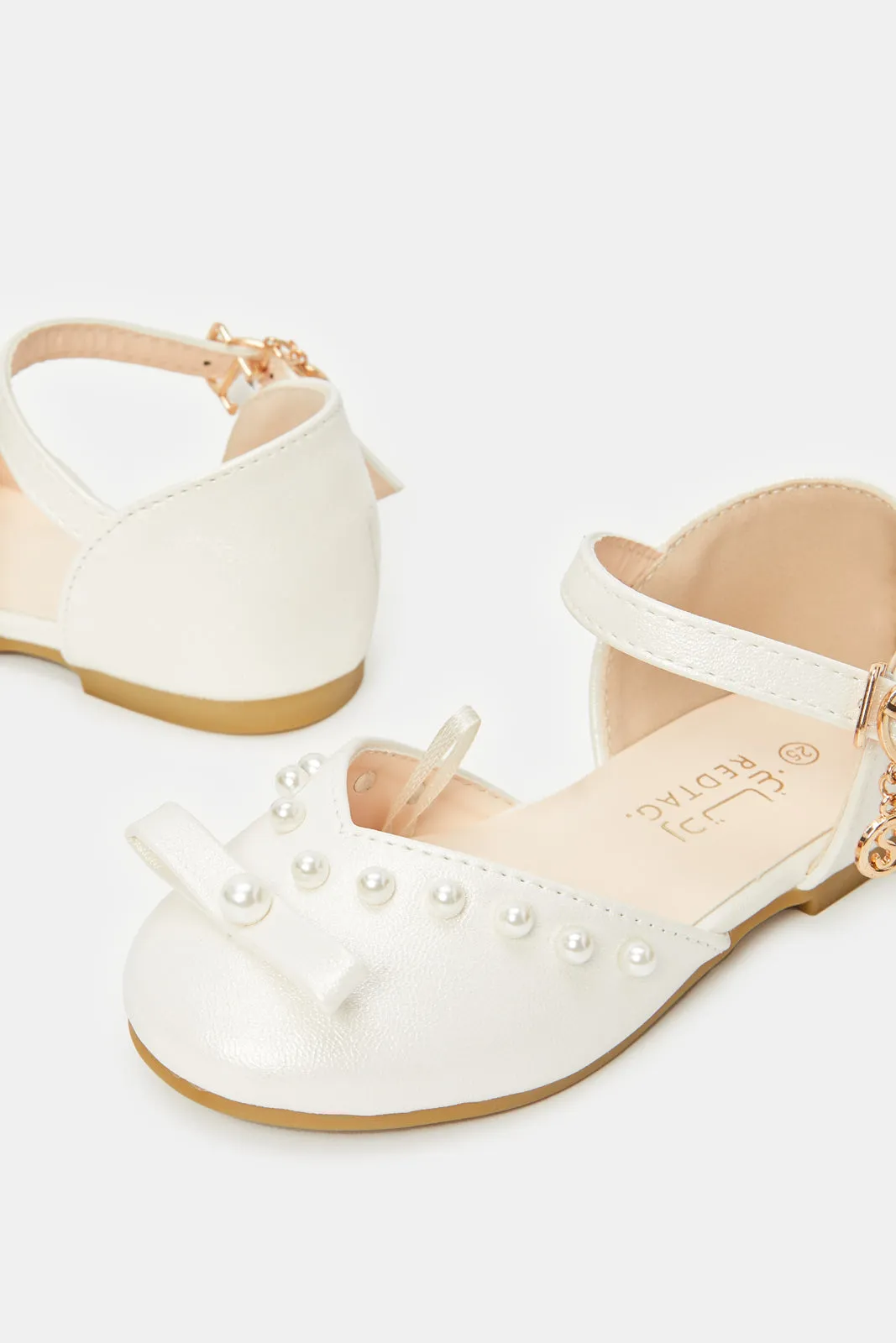 Girls Ivory Preal Embellished Sandal