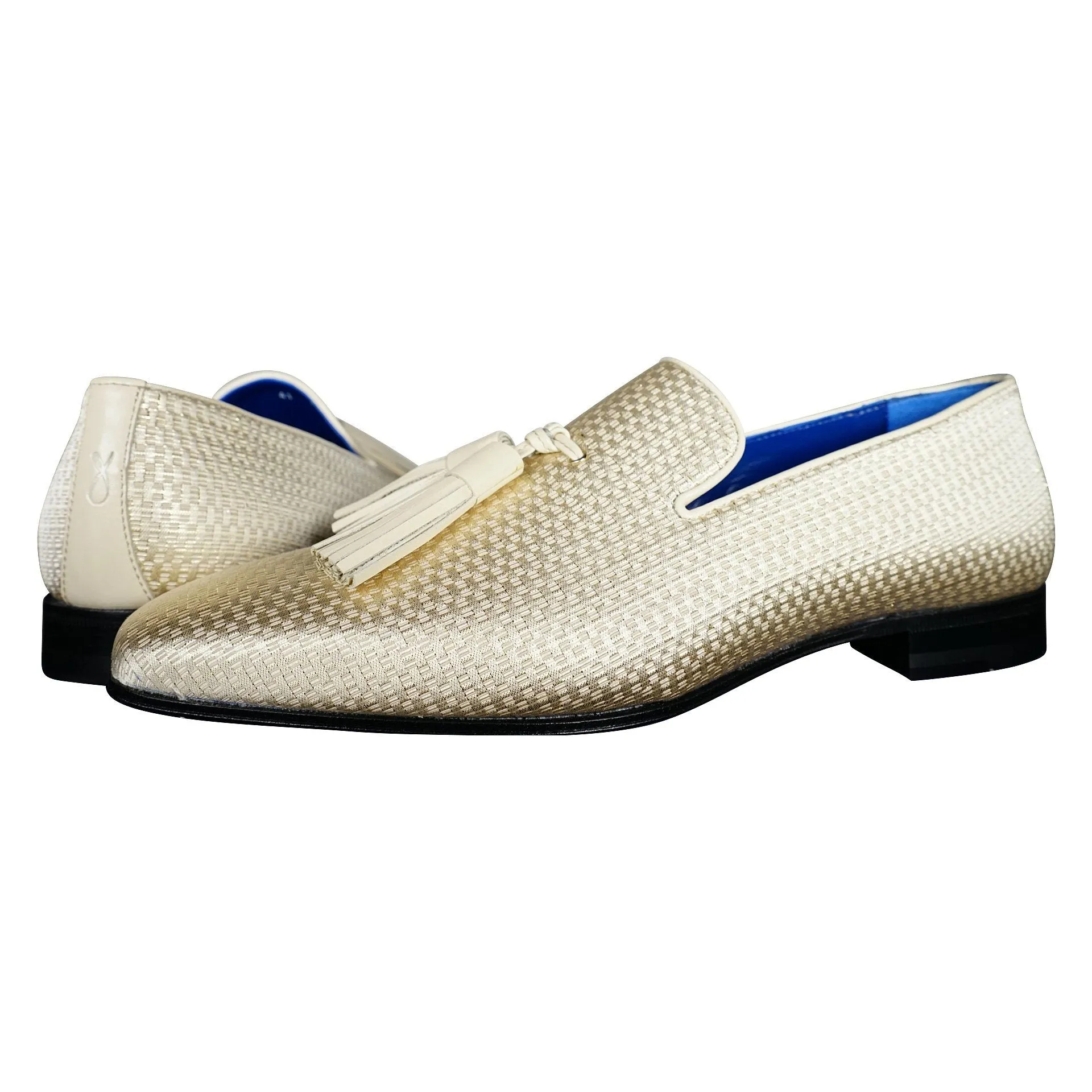 Gold Diamante Tassel Loafer