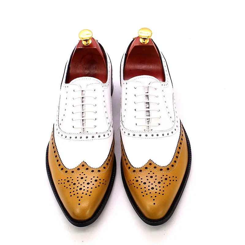 Handmade Wingtip Oxford Lace-Up Shoes